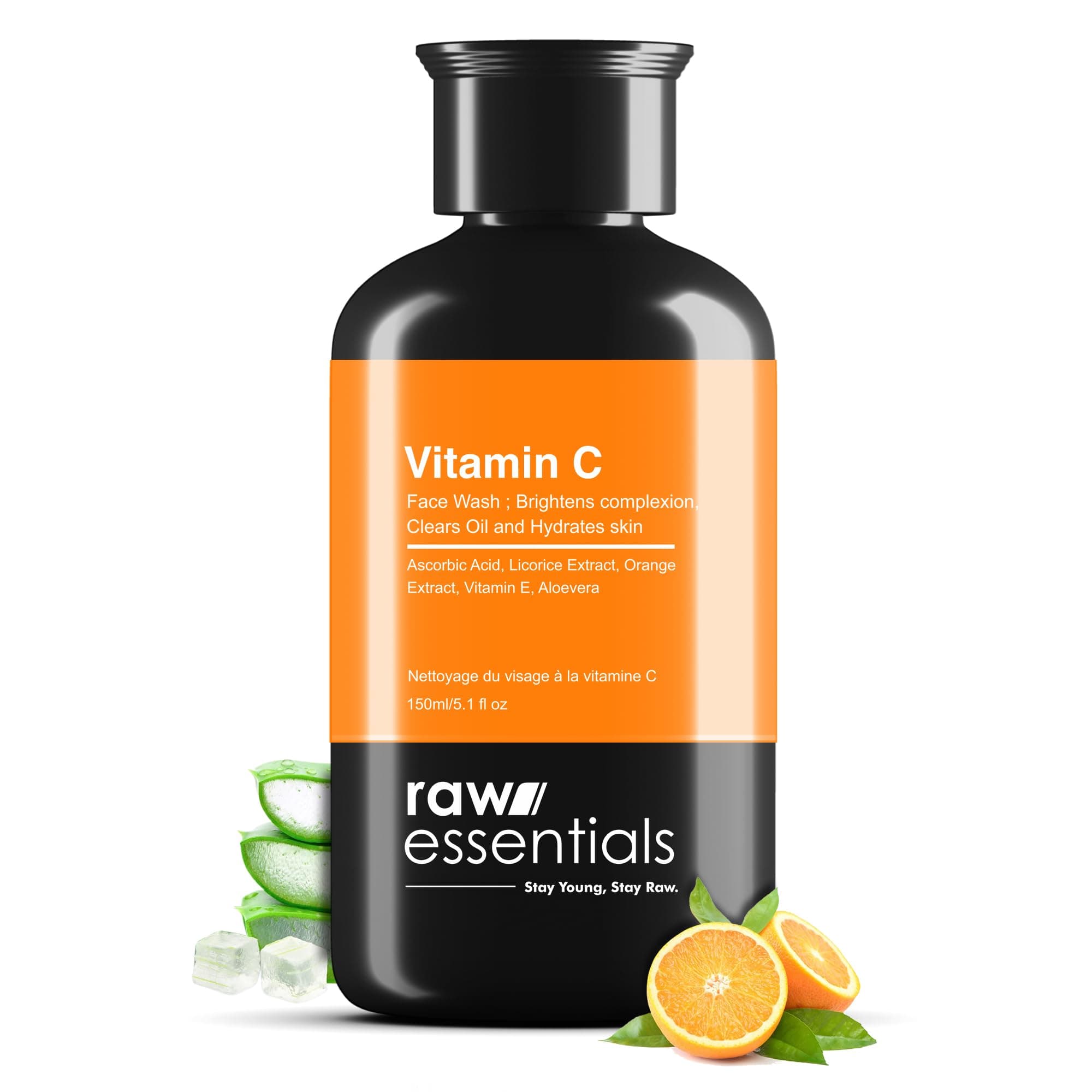 Vitamin C Face Wash, 100% Natural Actives, Sulphate & Paraben Free, 150ml