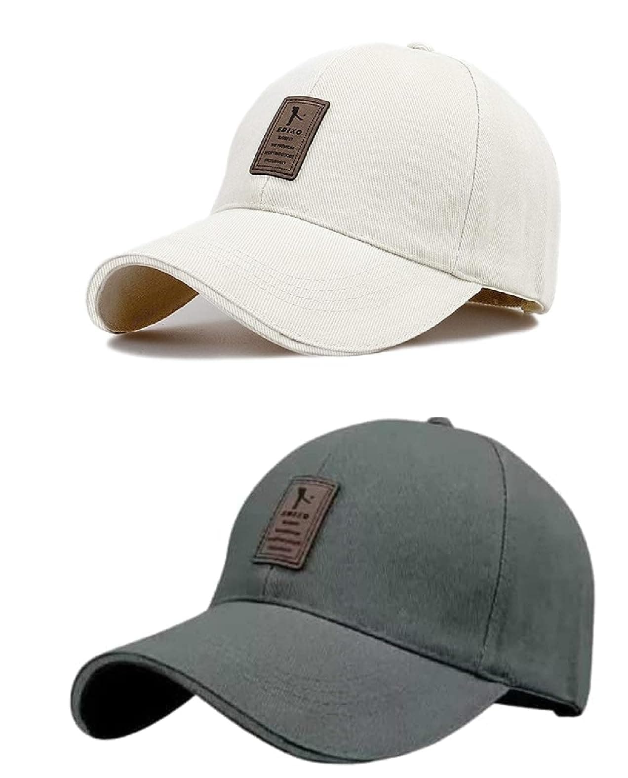 SELLORIA Brand Soft Cotton Adjustable Unisex Cap for Men and Women Freesize Baseball Caps (Pack of 2)