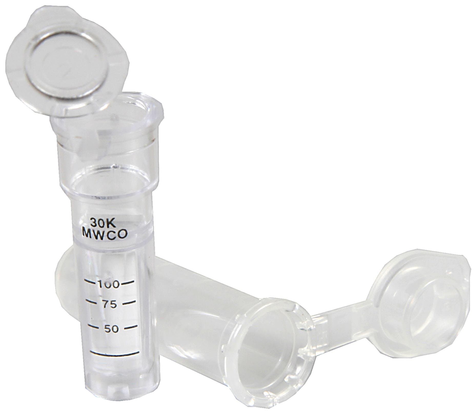 Millipore UFC510096 Amicon Ultra Centrifugal Filter Unit with Ultracel-100 Regenerated Cellulose Membrane for Protein Purification and Concentration, 0.5mL Capacity, 100kDa NMWL, 10.8mm Diameter x 49.9mm Length, 1 sq cm Membrane Filtration Area (Pack of 96)