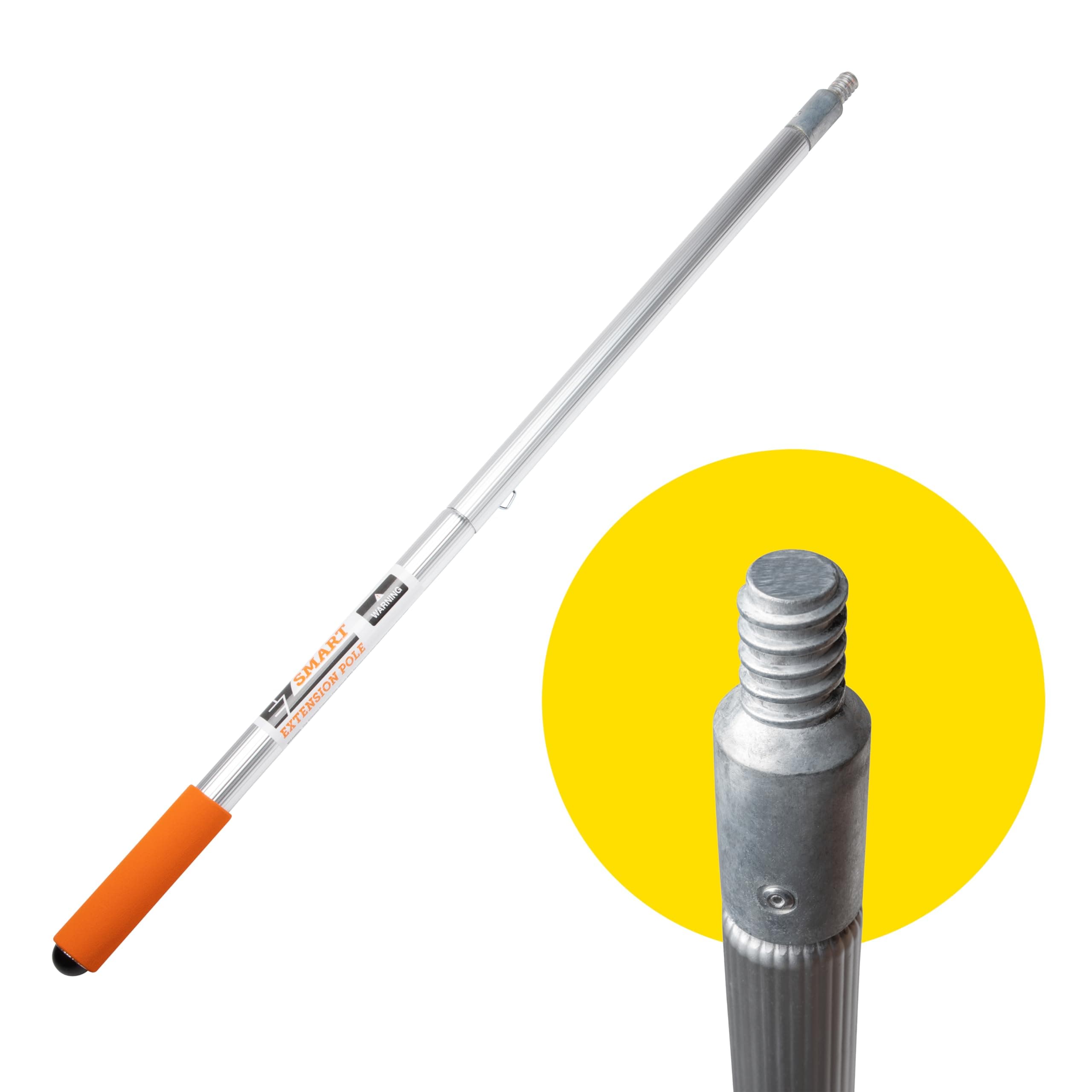 EZ Smart Extension Pole | 21ft & Beyond Reach, 1 to 16 Foot Extension Pole with Option to Go Beyond with Add-a-Pole Section, Compact Segments Adjust to The Length You Need, Lightweight and Sturdy