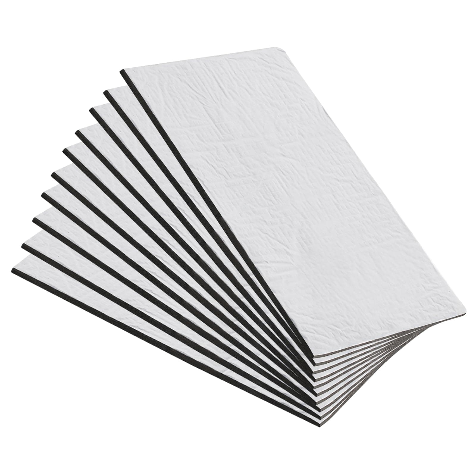10 Pcs Car Sound Deadening Self Adhesive Mat, Auto Butyl Heat Insulation & Sound Dampening Pads, Audio Noise Insulation and Dampening Mats for Car Hood Ceiling Door, 9.76x7