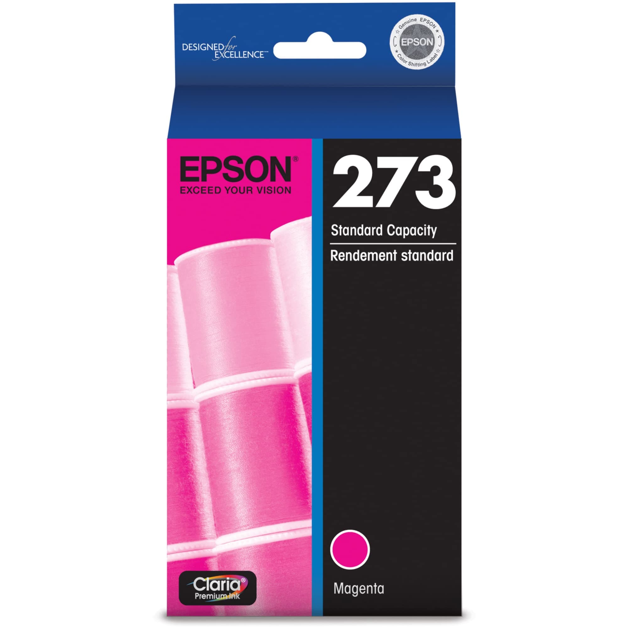 EPSON 273 Claria Ink Standard Capacity Magenta Cartridge (T273320-S) Works with Expression Premium XP-520, XP-600, XP-610, XP-620, XP-800, XP-810, XP-820