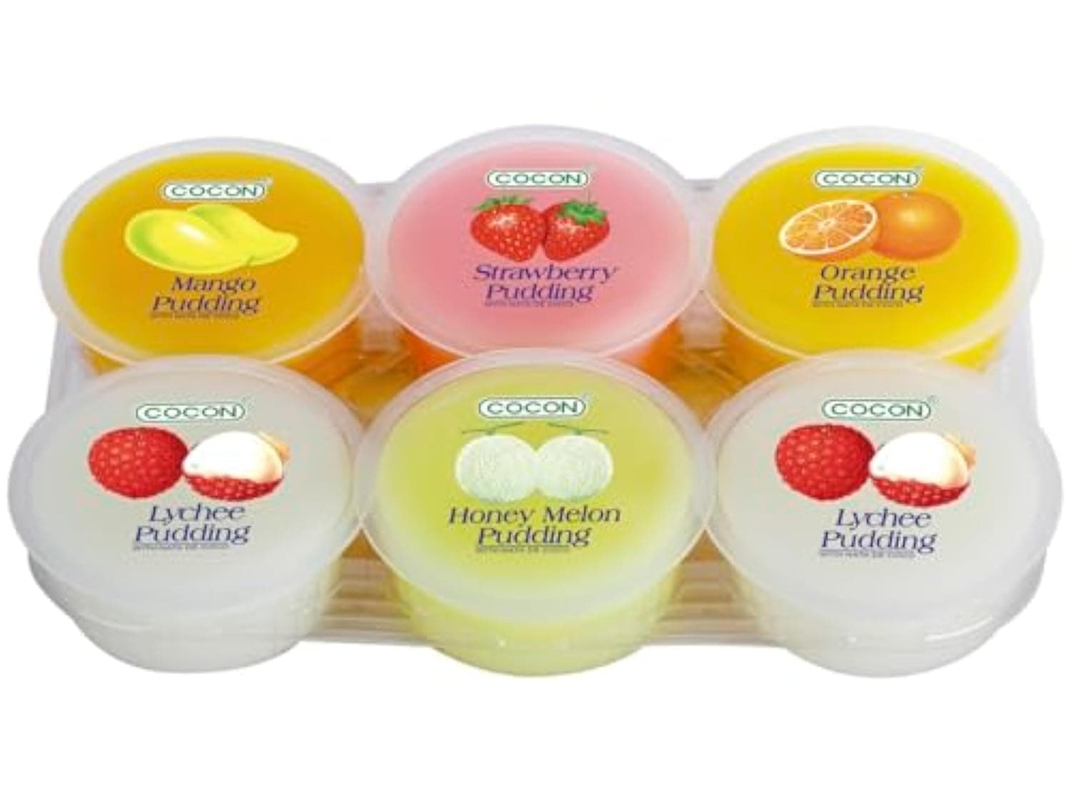 Cocon Assorted Fruit Jelly Pudding, 6 x 80g