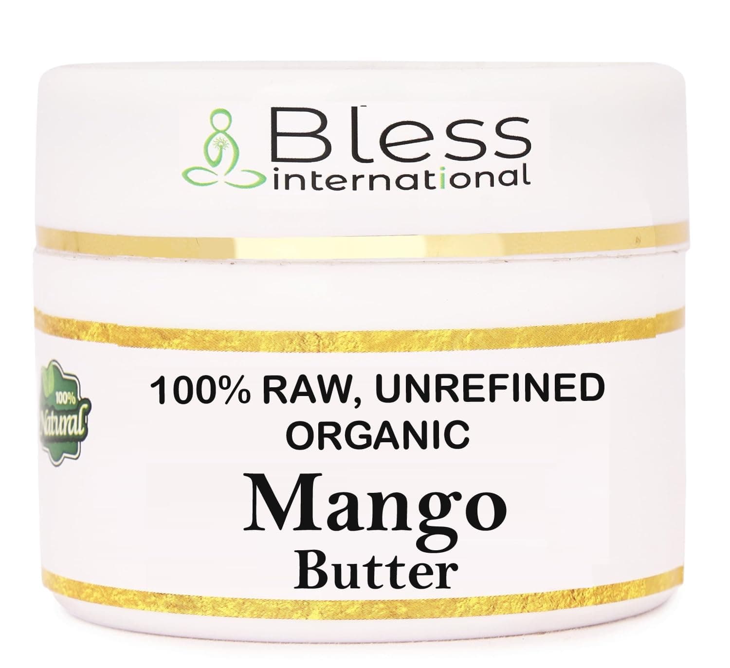 Organic Raw Mango Butter 100% Pure,Natural & Unrefined| Skin Moisturizer For Face, Body & Hair| 8 OZ/230 GM Ivory/White Grade A | DIY Creams, Balms, Lotions, Soaps| Softens Dry & Tough Skin