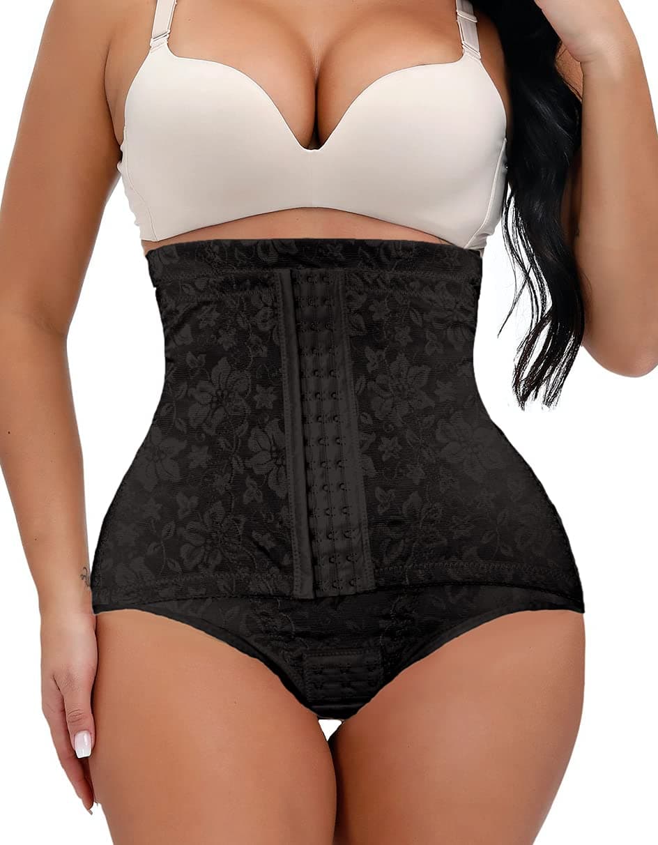 Womens Waist Cincher Body Shaper Trainer Girdle Faja Tummy Control Underwear Shapewear (Plus Size)