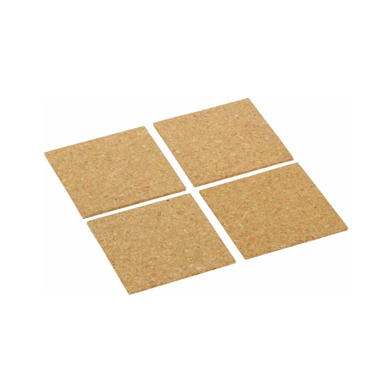 Board Dudes CXP78 6" x 6" Light Cork Tiles 4-Pack