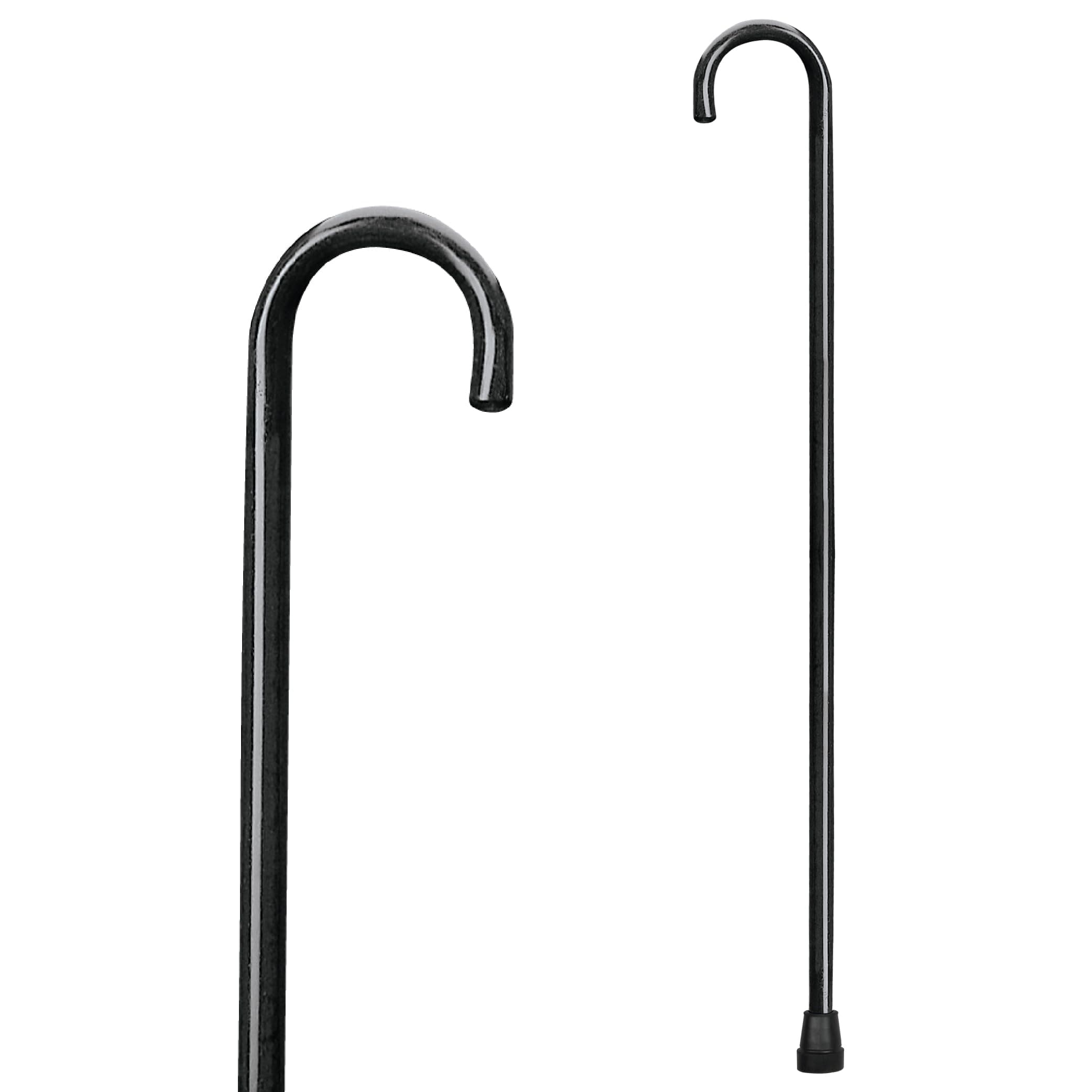 Carex Round Handle Wood Cane - Wooden Walking Cane With Rubber Tip - Fashionable, Traditional Style Walking Stick for Men and Women, 36 Inch Height, 1 Inch Diameter, Black