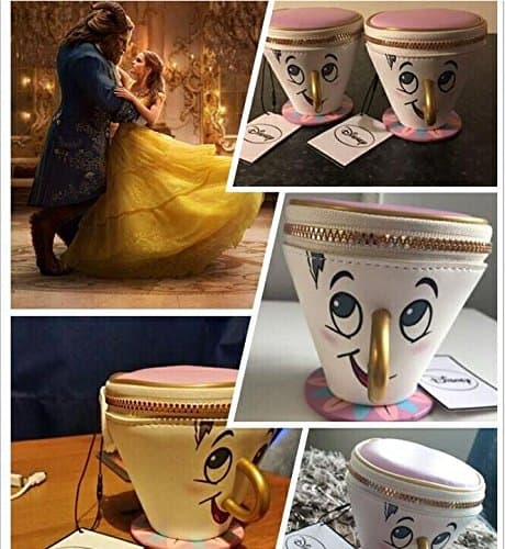 2017 Beauty and The Beast Chip Coin Purse 3D Cup Trinket Coin Bag Toys for Women Gift Toys.Chip Cup Hand Wallet Phone Bag