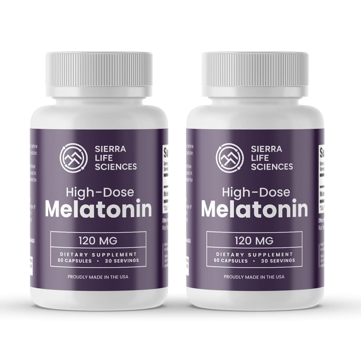 120 mg High Dosage Melatonin - Extra Strength High Potency Supplement, Vegan Non-GMO, Made in USA, Easy-to-Swallow Capsules 120 Count (60 Servings)