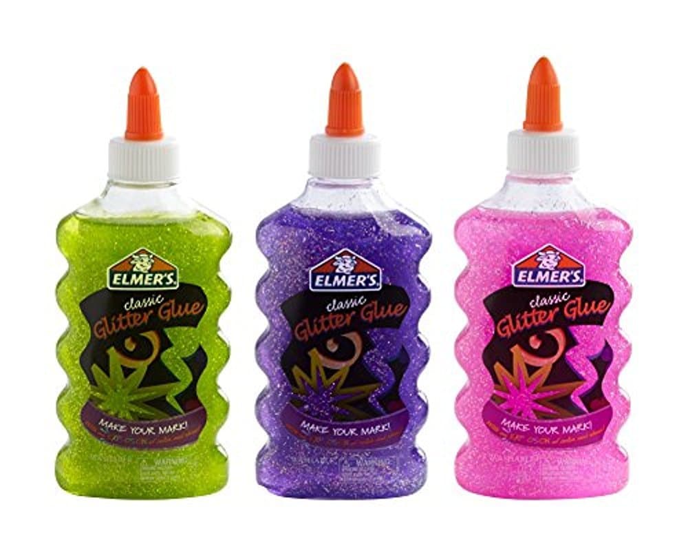 Washable Glitter Glue, 6 oz Bottles, 3-Pack, Green/Pink/Purple (E316)