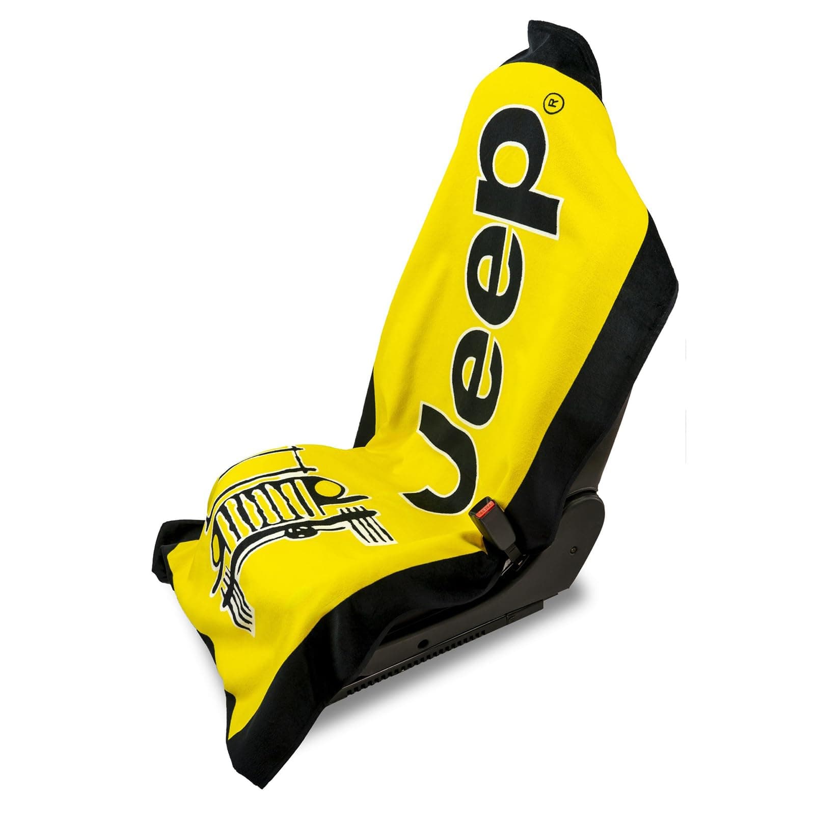 Seat Armour Jeep Seat Towel - Universal Fit Soft Machine Washable Jeep Towel - Easy Install, Multipurpose Towel2Go Seat Cover for Jeep - Yellow