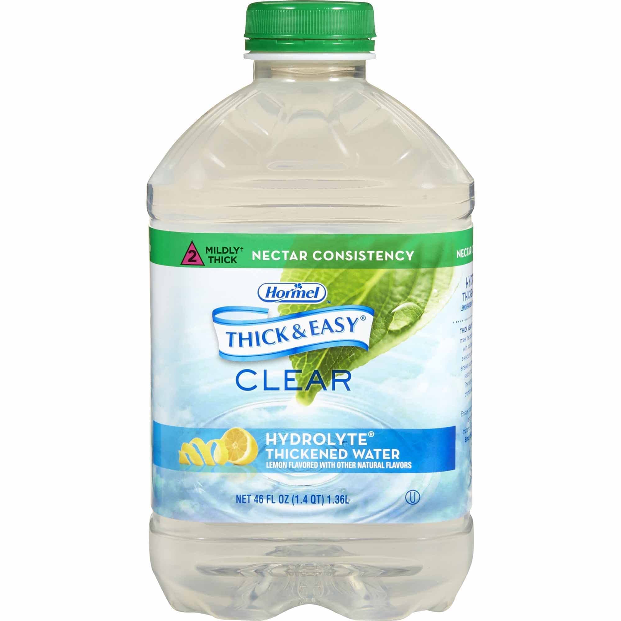 Thick and Easy Thickened Water with Natural Lemon Flavor, Nectar Consistency - Sold by (6)-48Oz Bottles by Diamond Crystal Sales