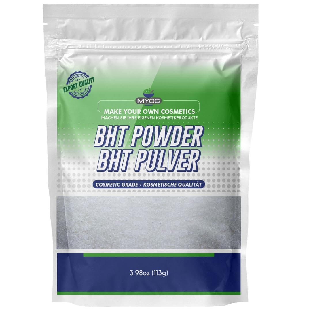 BHT Powder - 113g (3.98 Oz) | Premium Paraben-Free Butylated Hydroxytoluene (BHT) for Cosmetics