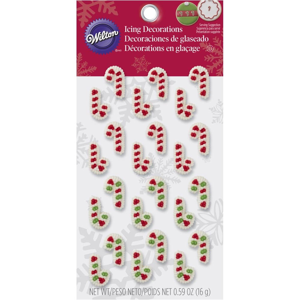 Mini Candy Cane Edible Cupcake Toppers
