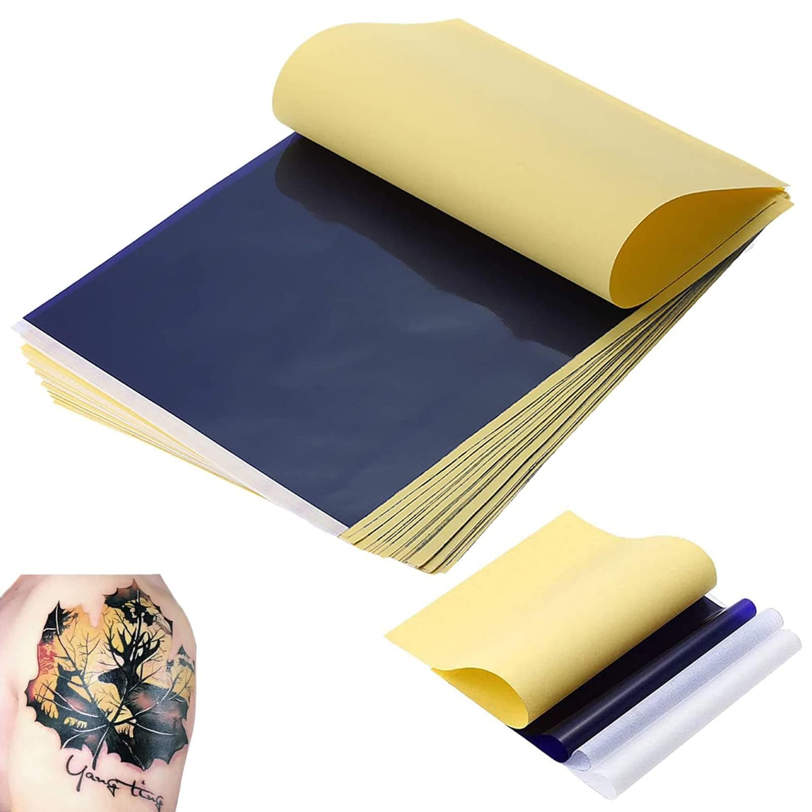 Professional Tattoo Stencil Transfer Paper, 25 Count A4 Size, Non-Fading, Reusable, Suitable for Tattoo Artists and Enthusiasts
