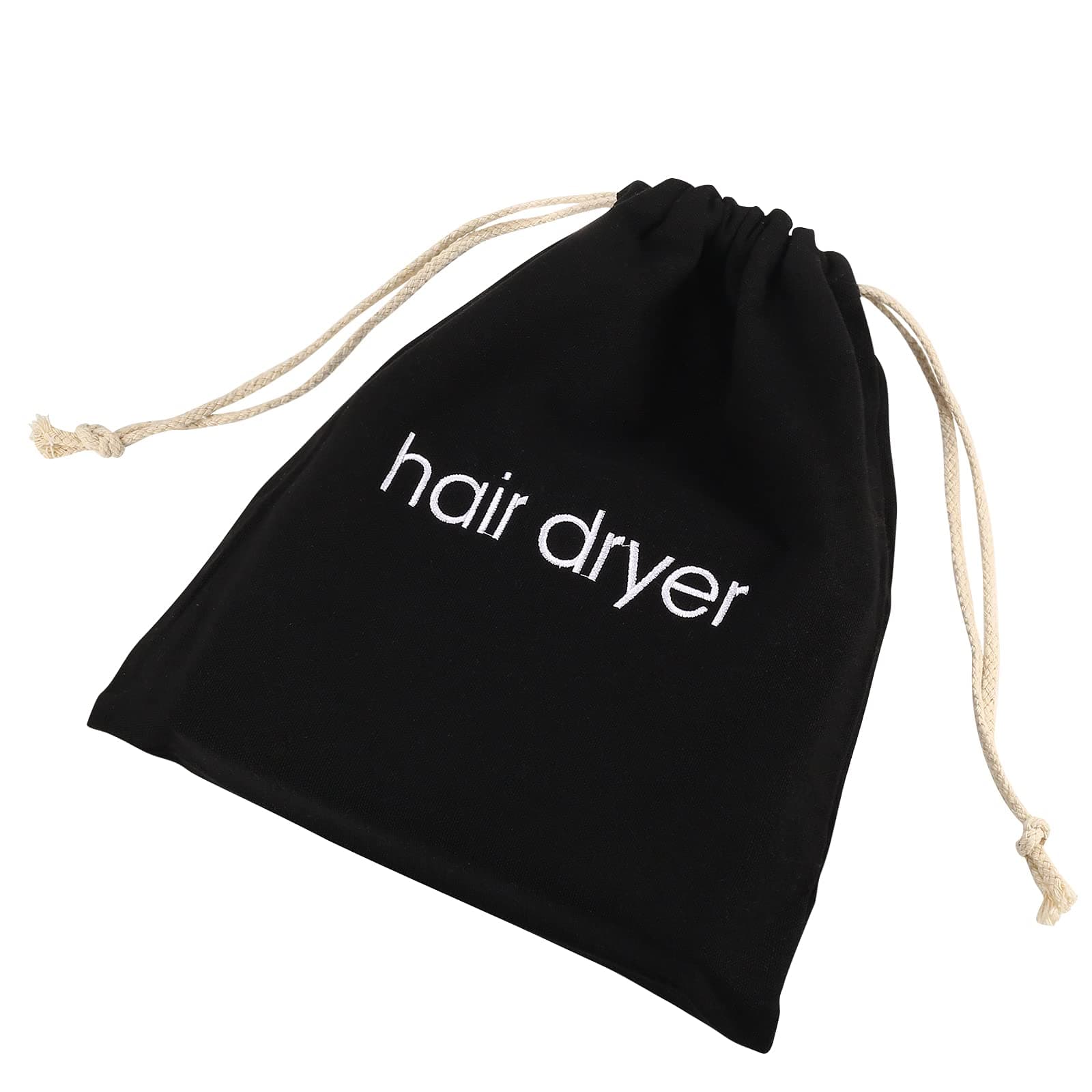 Hair Dryer Bags Drawstring Bag Container Hairdryer Bag for travel bathroom (Black)