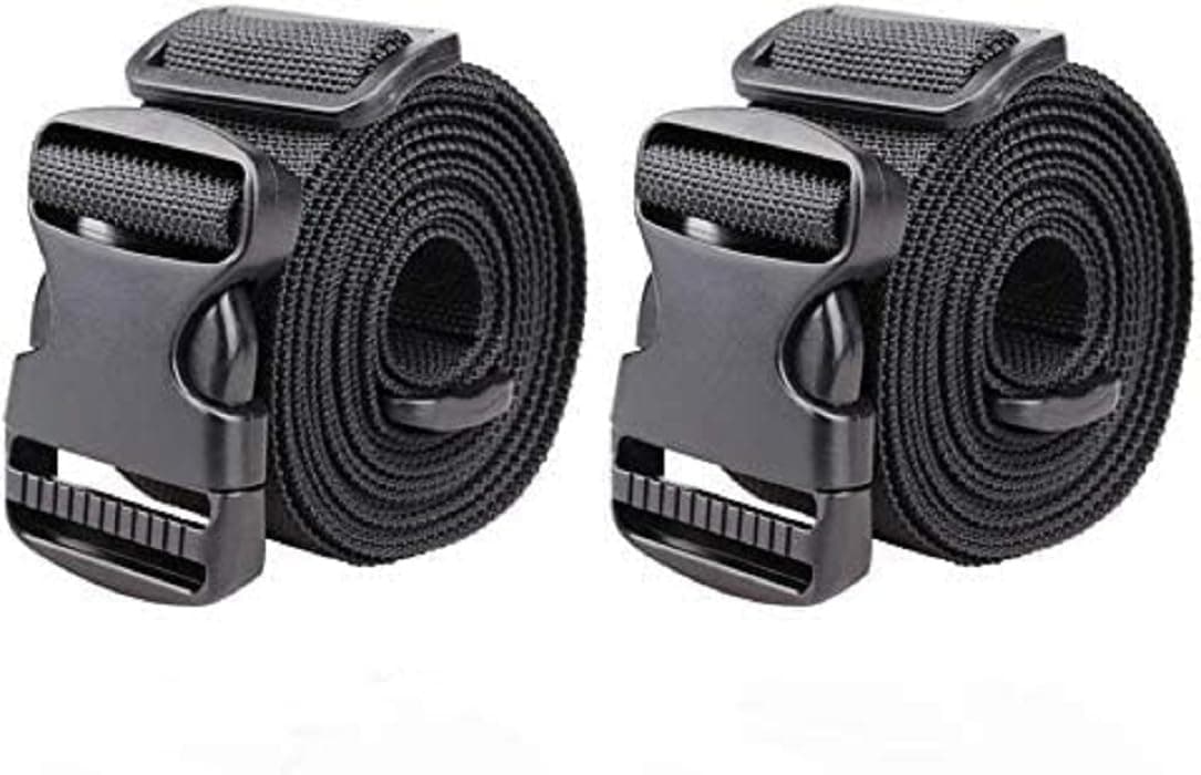 9.5ft Tie Down Straps, Heavy Duty Lashing Straps up to 600lbs,Adjustable Cam Buckle Tie-Down Straps for Motorcycle, Cargo, Trucks,Trailer,Luggage- Black 2 Pack