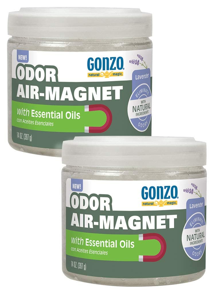 Gonzo Natural Magic Naturally Pure Odor Removing Gel 14 Ounce (2 Pack) Works On Pet, Smoke, Trash, Kitchen, Closet, Bathroom Odors