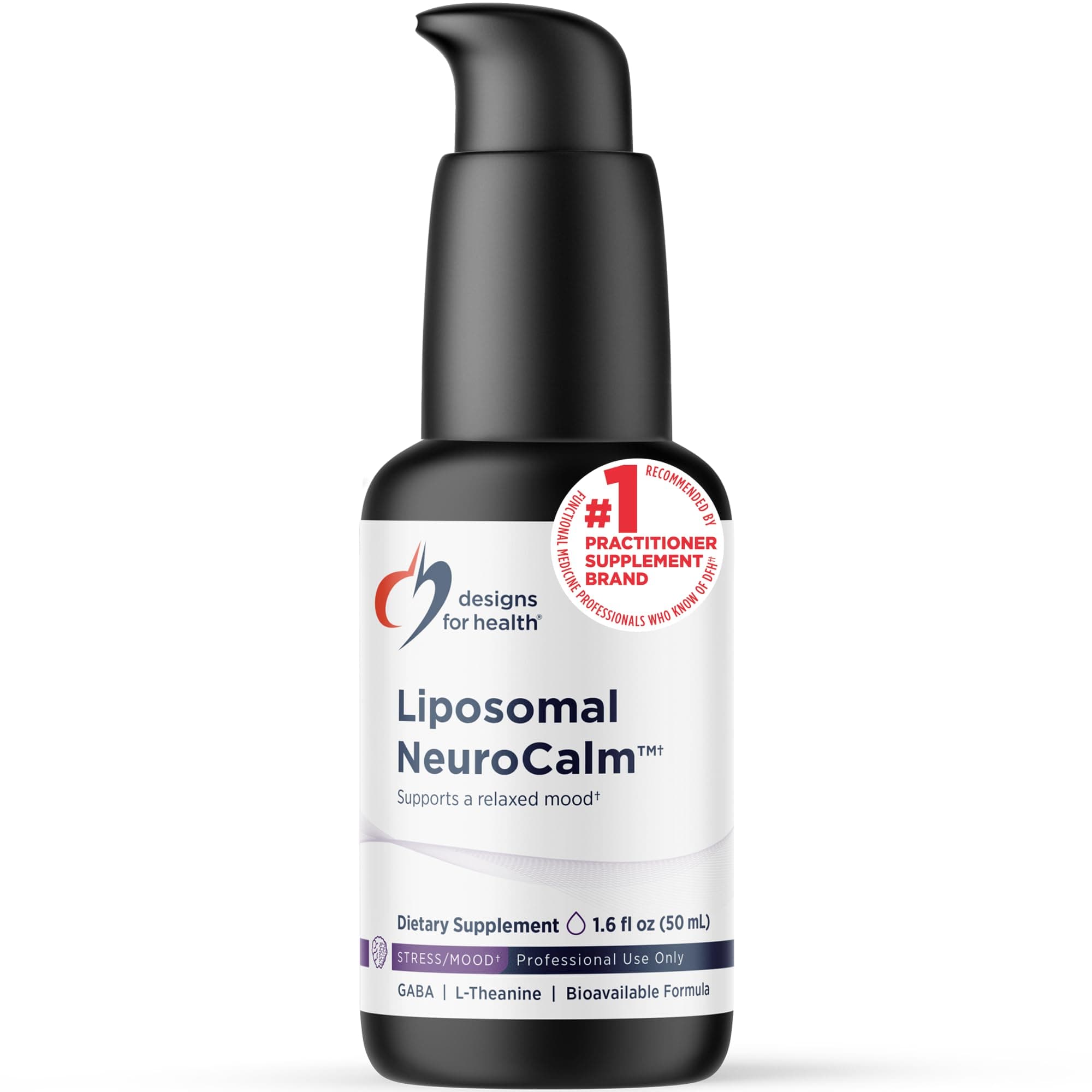 Designs for Health Liposomal NeuroCalm - Liquid GABA + L-Theanine to Support Calm + Healthy Stress Response (25 Servings / 1.7oz)