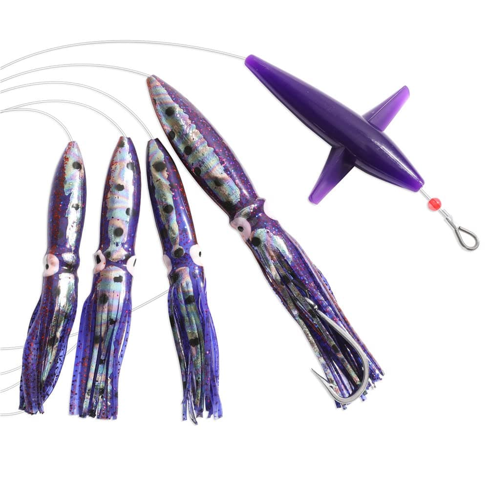 OCEAN CAT Saltwater Squid Trolling Lure for Marlin Tuna Mahi Dolphin Durado Wahoo Trolling Lures Free Mesh Bag Offshore Big Game Lures