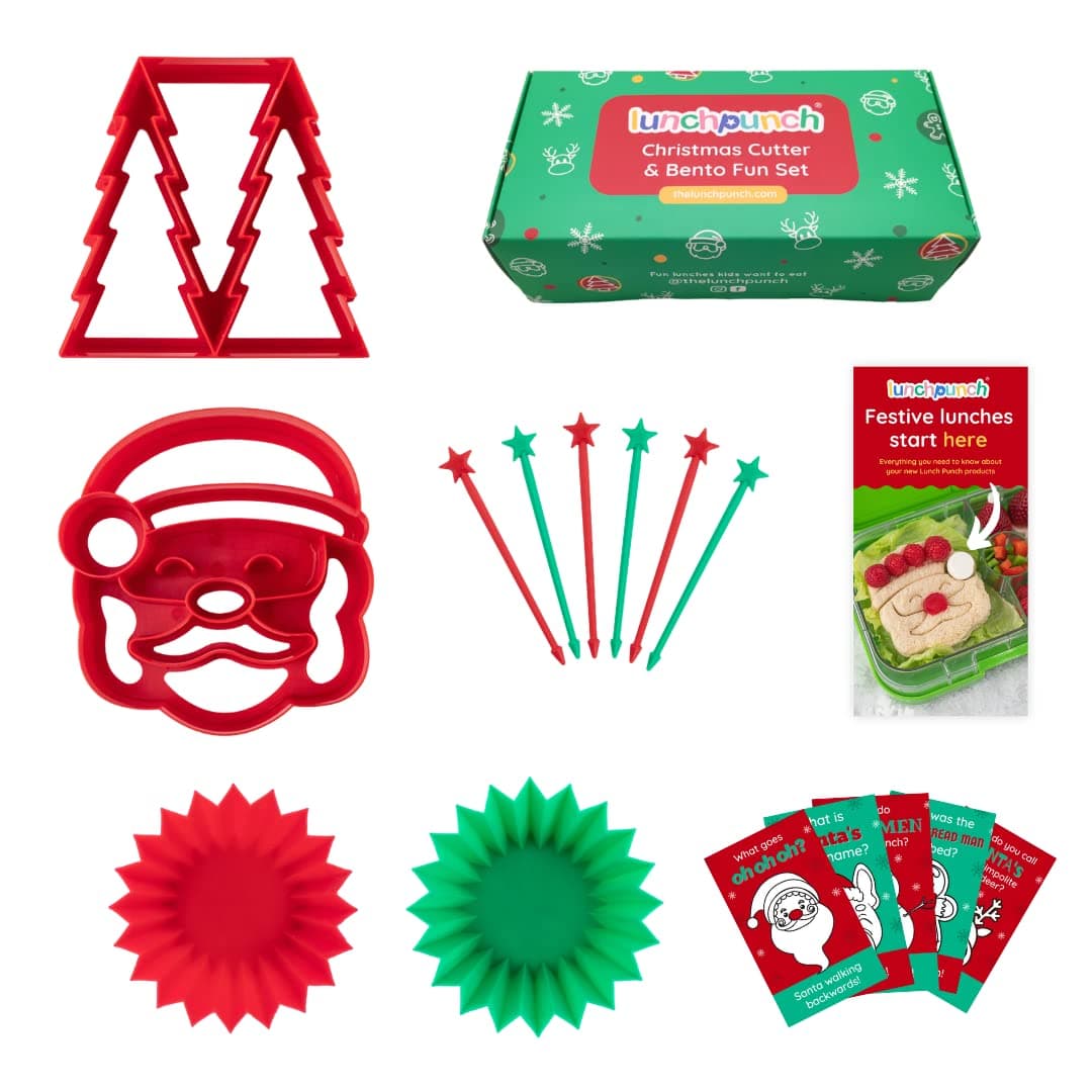 CHRISTMAS Sandwich Cutter 15 Piece Set, BPA FREE original shapes, Lifetime Replacement Guarantee, Kids Bento Lunch Box accessories, Food Picks, Kids Party Food
