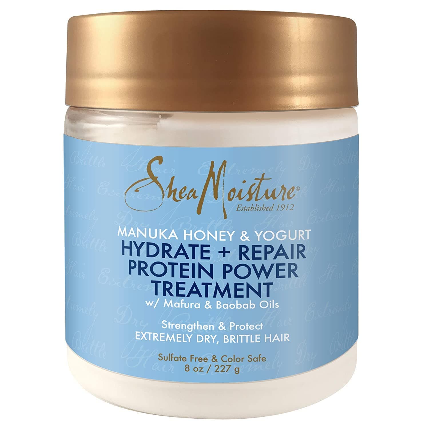 SHEA MOISTURE Manuka Honey & Yogurt Hydrate Repair Protein-Strong Treatment, 8 oz