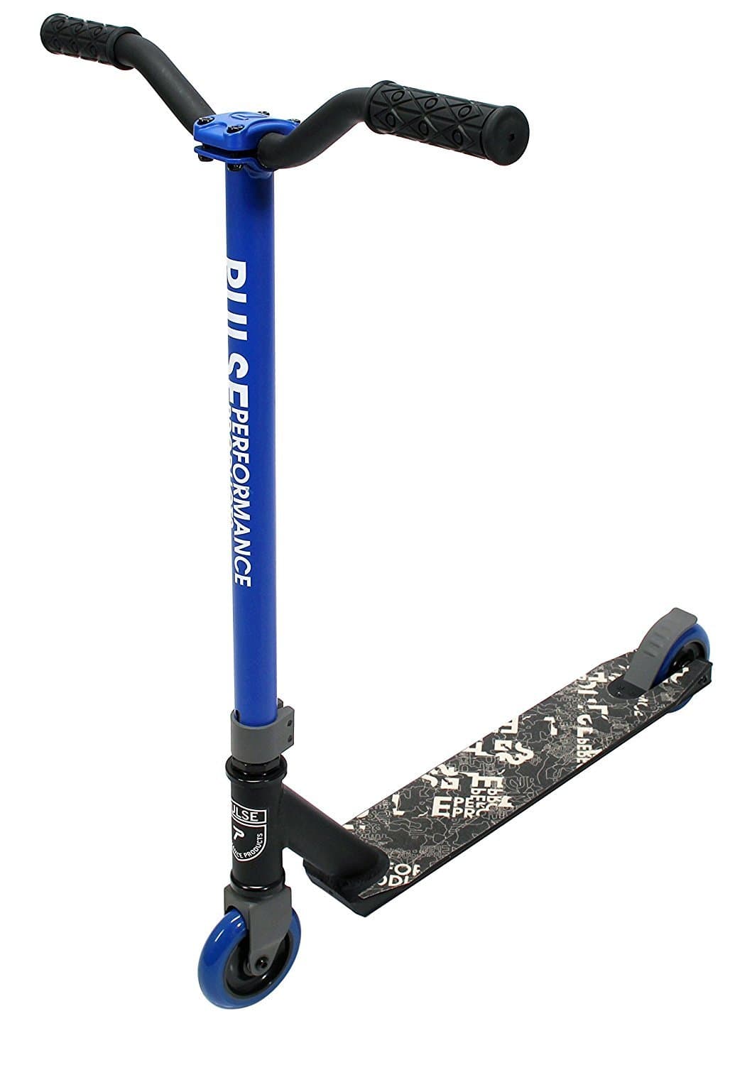 Pulse Performance Burner Pro Freestyle Kick Scooter Fast Bearings, BMX wheels 100mm Blue