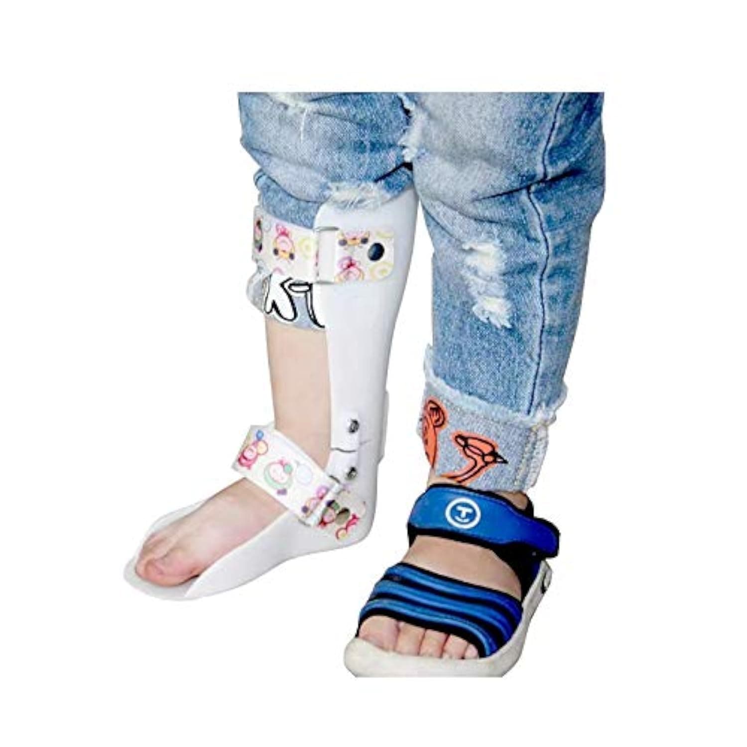 Kids AFO Drop Foot Splint Toddler Custom Othopedic Ankle Foot Brace Night Splint Support for Children (L-Left:7.1IN)