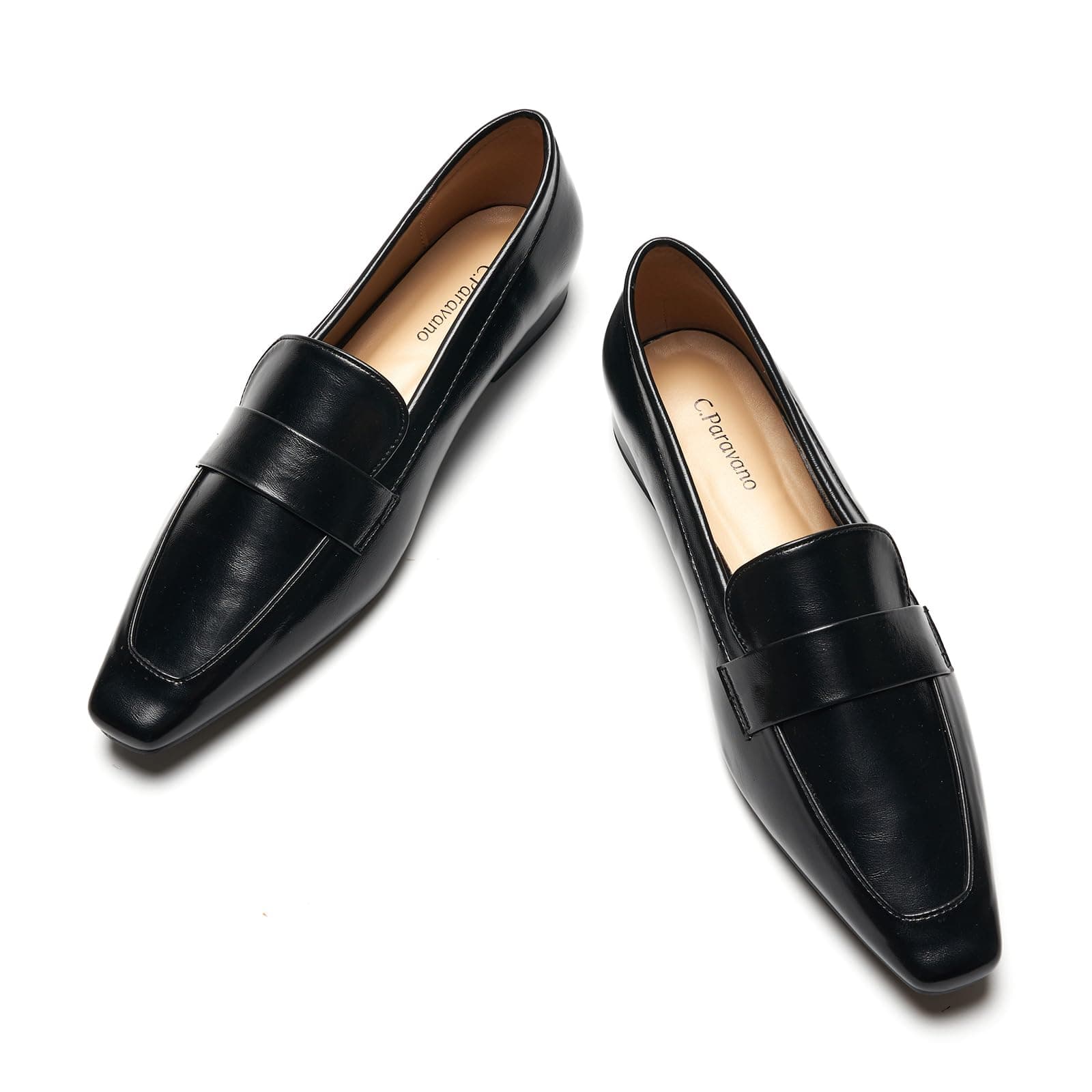 C.Paravano Women's Loafer Flat Loafers for Women Slip-on Flats Shoes Business Casual Shoe Slip-on Penny Loafers for Women