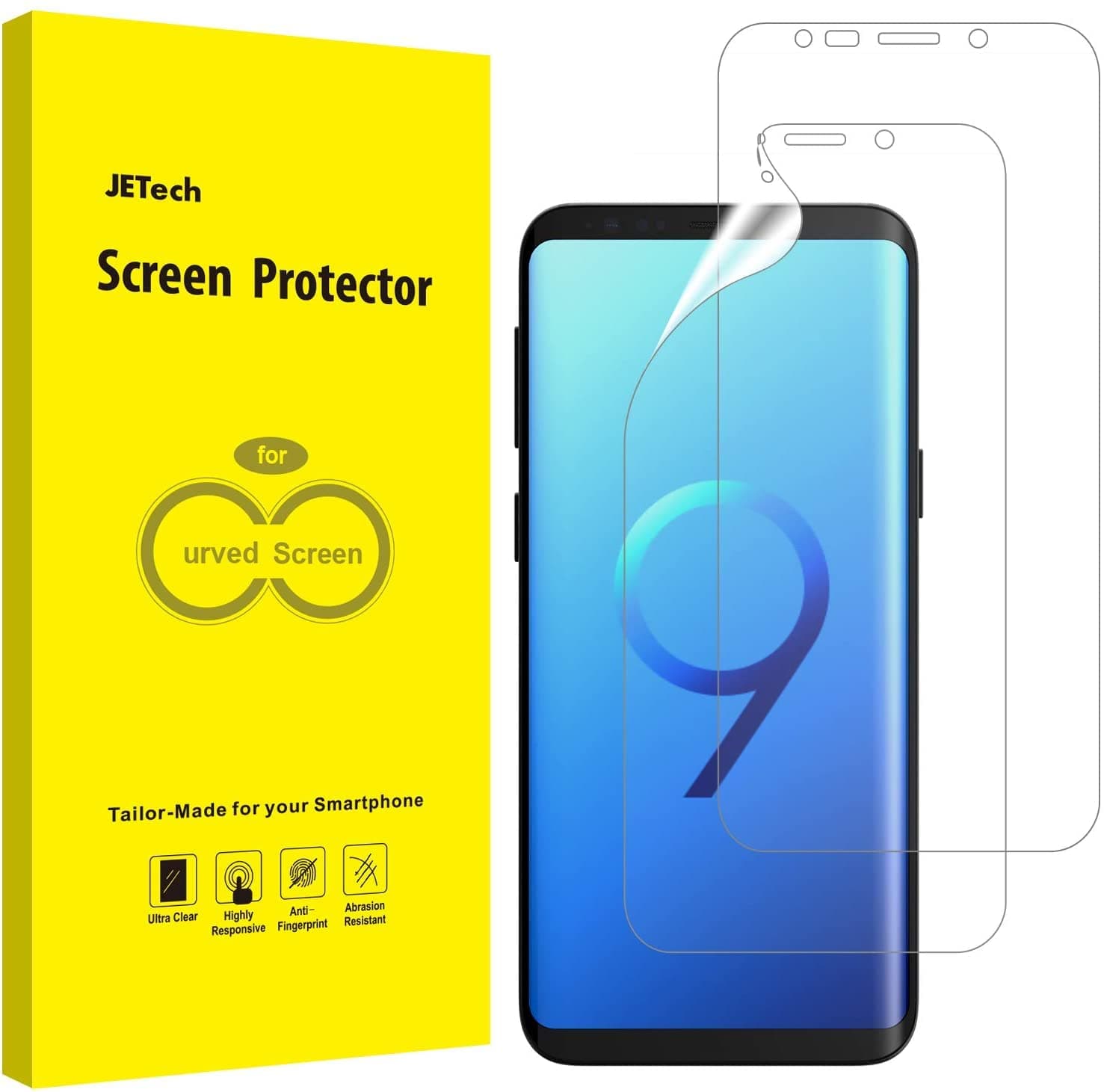 JETech Screen Protector for Samsung Galaxy S9, TPU Ultra HD Film, Case Friendly, 2-Pack