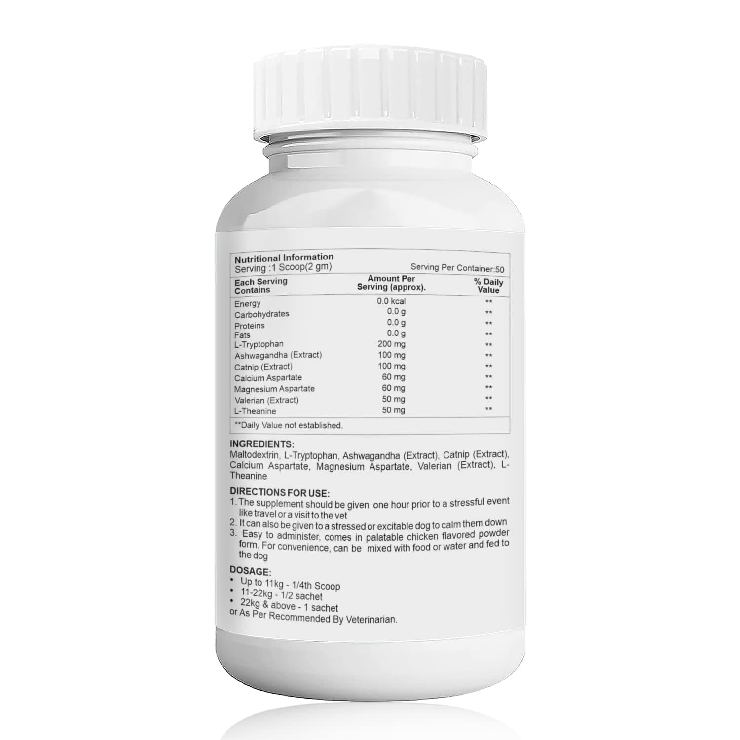 Petvit Calming & Anxiety Powder 100g | Supplements & Vitamins | Stress Relief Cats & Dogs | Natural Ingredients | Helps during Travel, Thunderstorms, Firework, Anxiety |