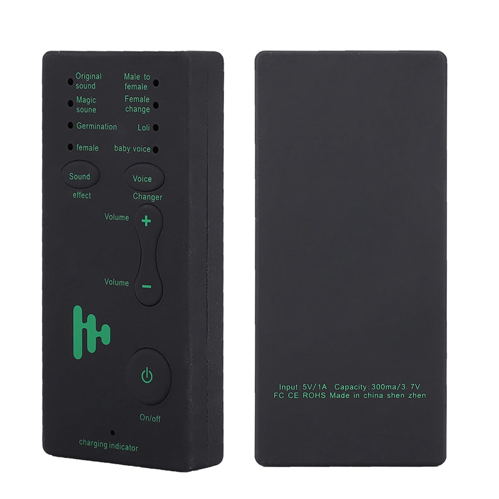 Bewinner Portable Mini Voice Changer Sound Card, 4 Sound Effects + 4 Voice Changer Stereo Audio Sound Changer for Wechat, Live and Singing