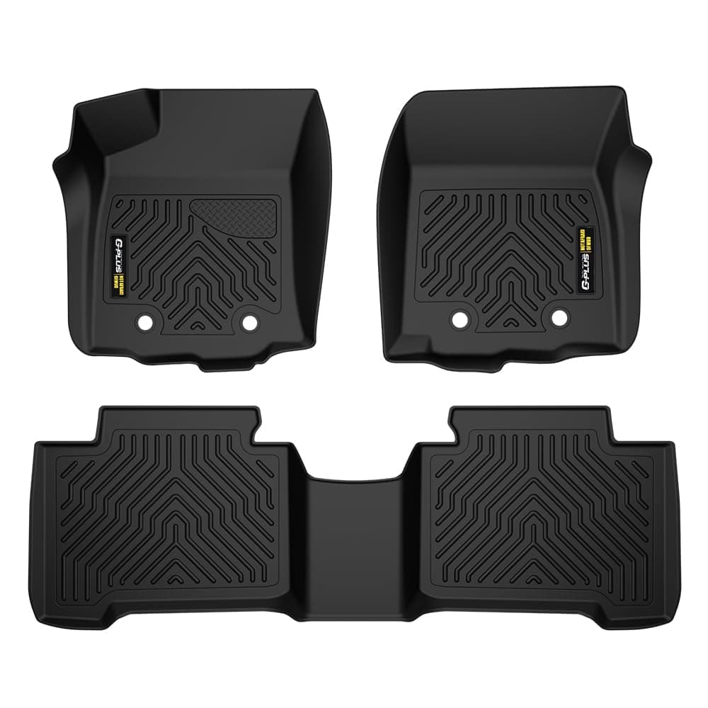 TPE Floor Mats Cargo Liners 3PCS, Compatible with Toyota Tacoma Double Cab 2016-2023, Floor Liners Interior Accessories All Weather Full Cover Protection