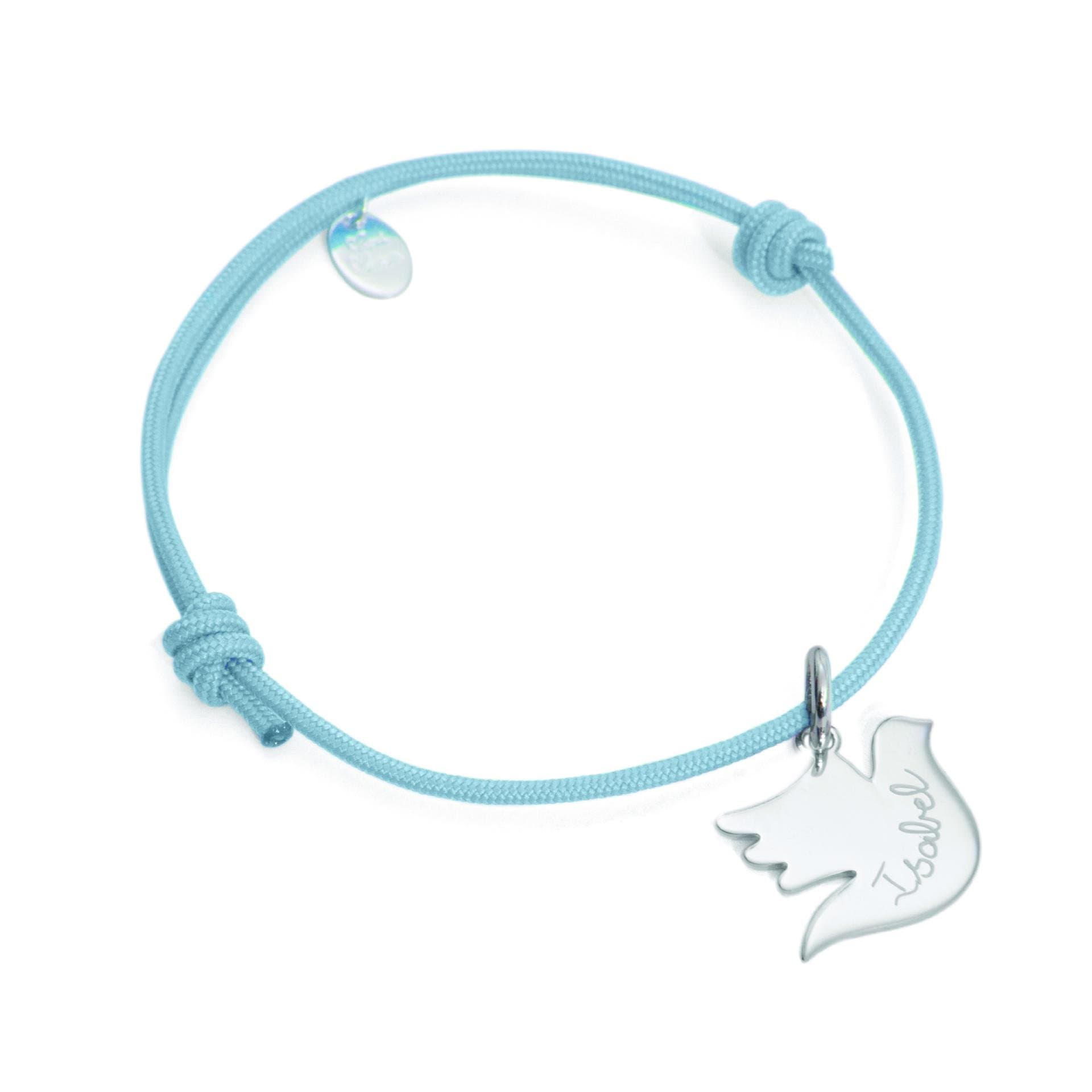 India Personalised NAME Bracelet with Silver Peace Dove