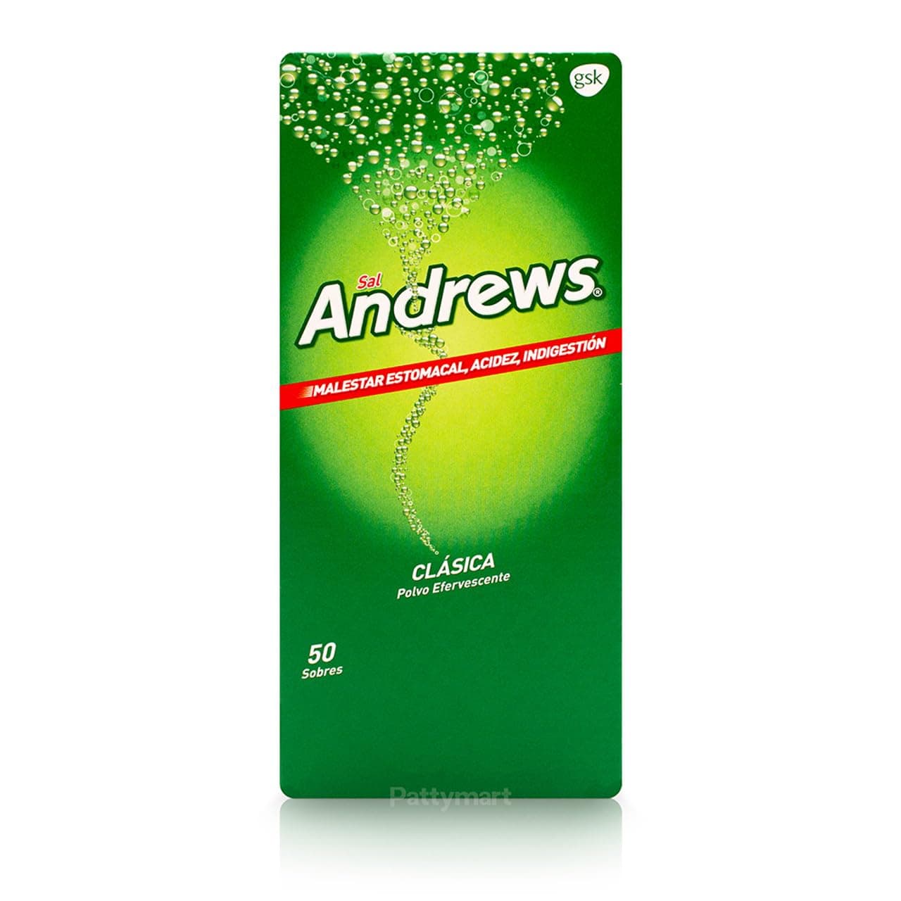 Andrews Salts Original Instant Relief From Upset Stomach, Heartburn, Indigestion- 50 Sachets