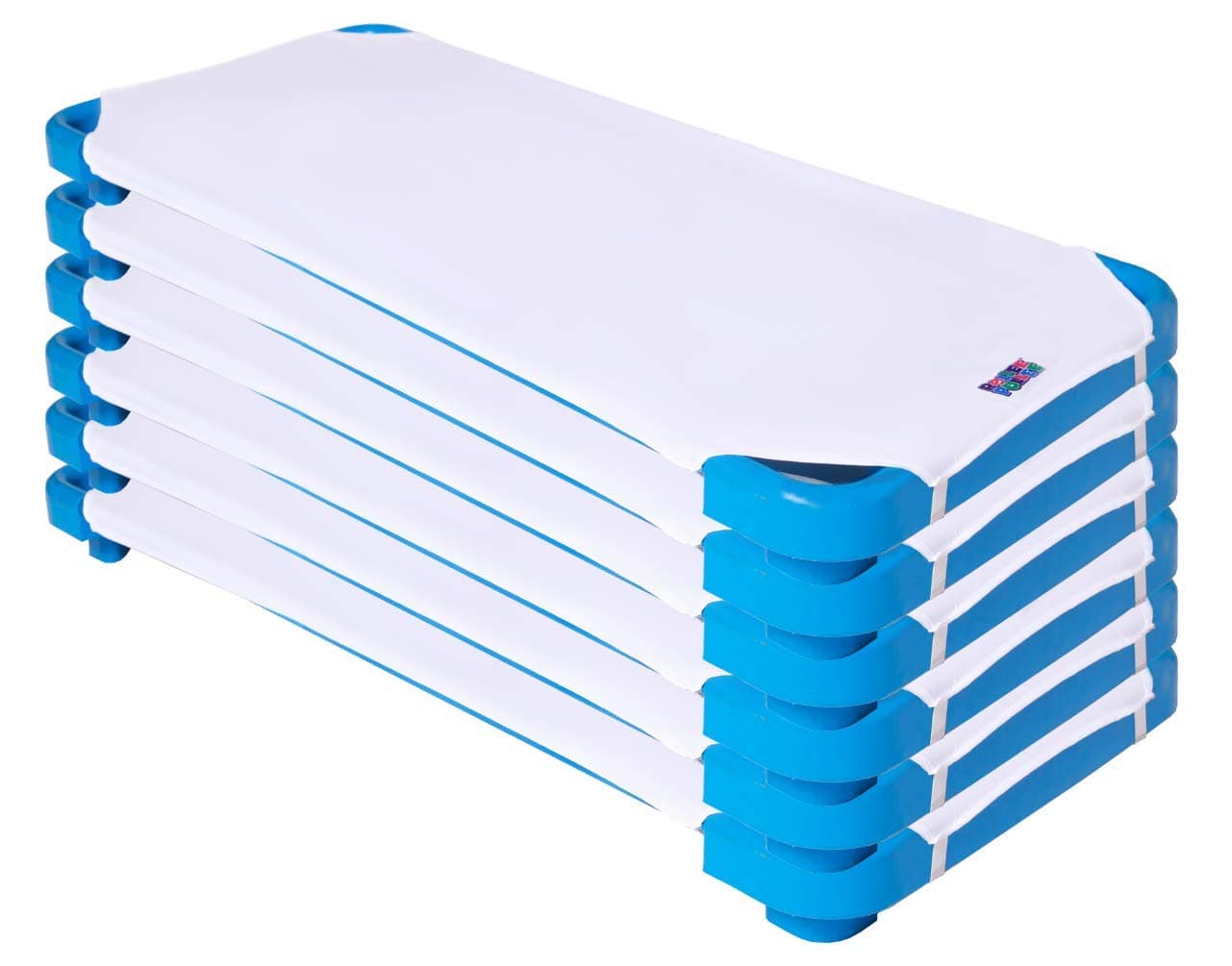 ROLLEE POLLEE White Microfiber Cot Sheets – Super Soft and Durable with Elastic Loops for Secure Fit | 23" x 52" Fitted Covers for Standard Cots or Nap Mats (6-Pack)