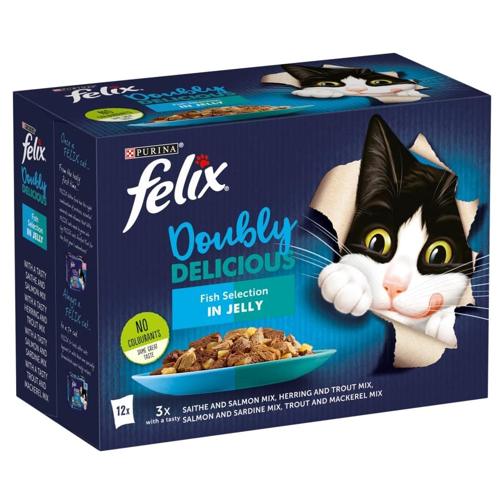 Doubly Delicious Fish Selection in Jelly Wet Cat Food 12x85g