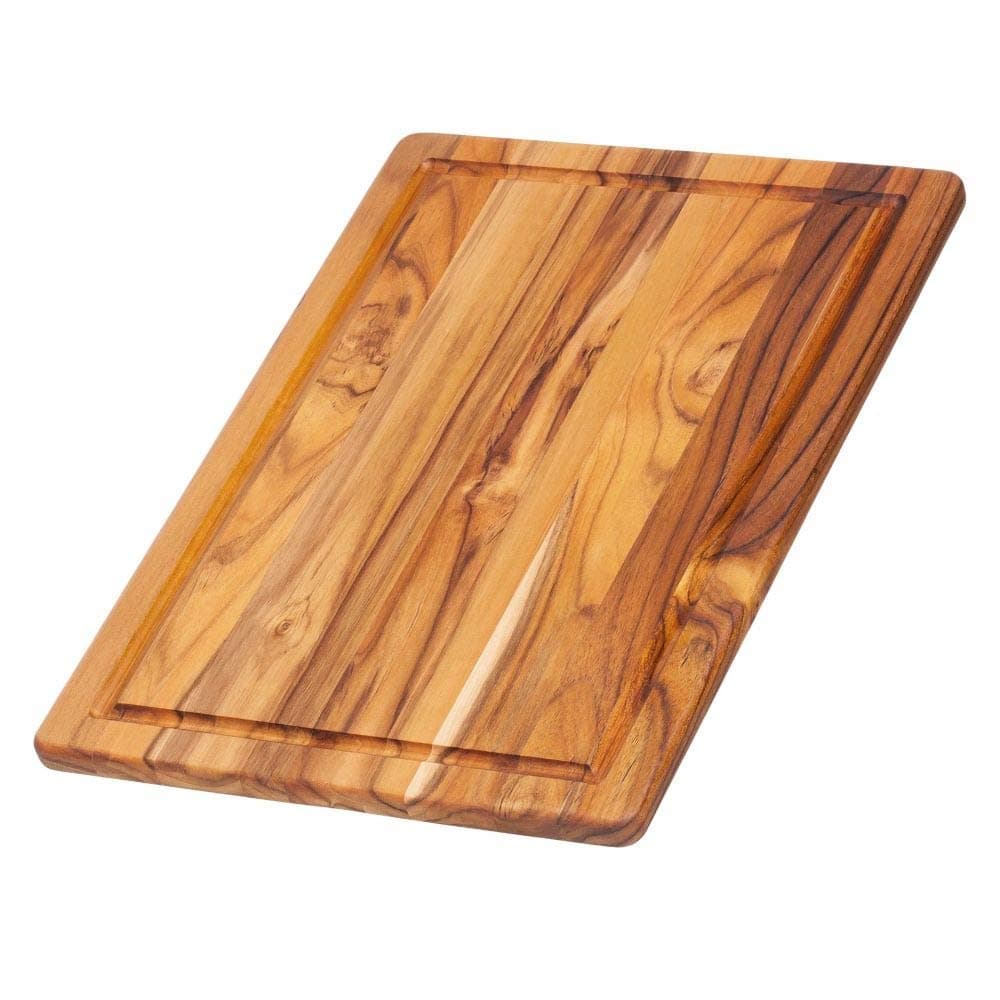 Cutting Board 40x28x1,4cm with sap Groove, Wood, Brown, 40 x 28 x 1.4 cm