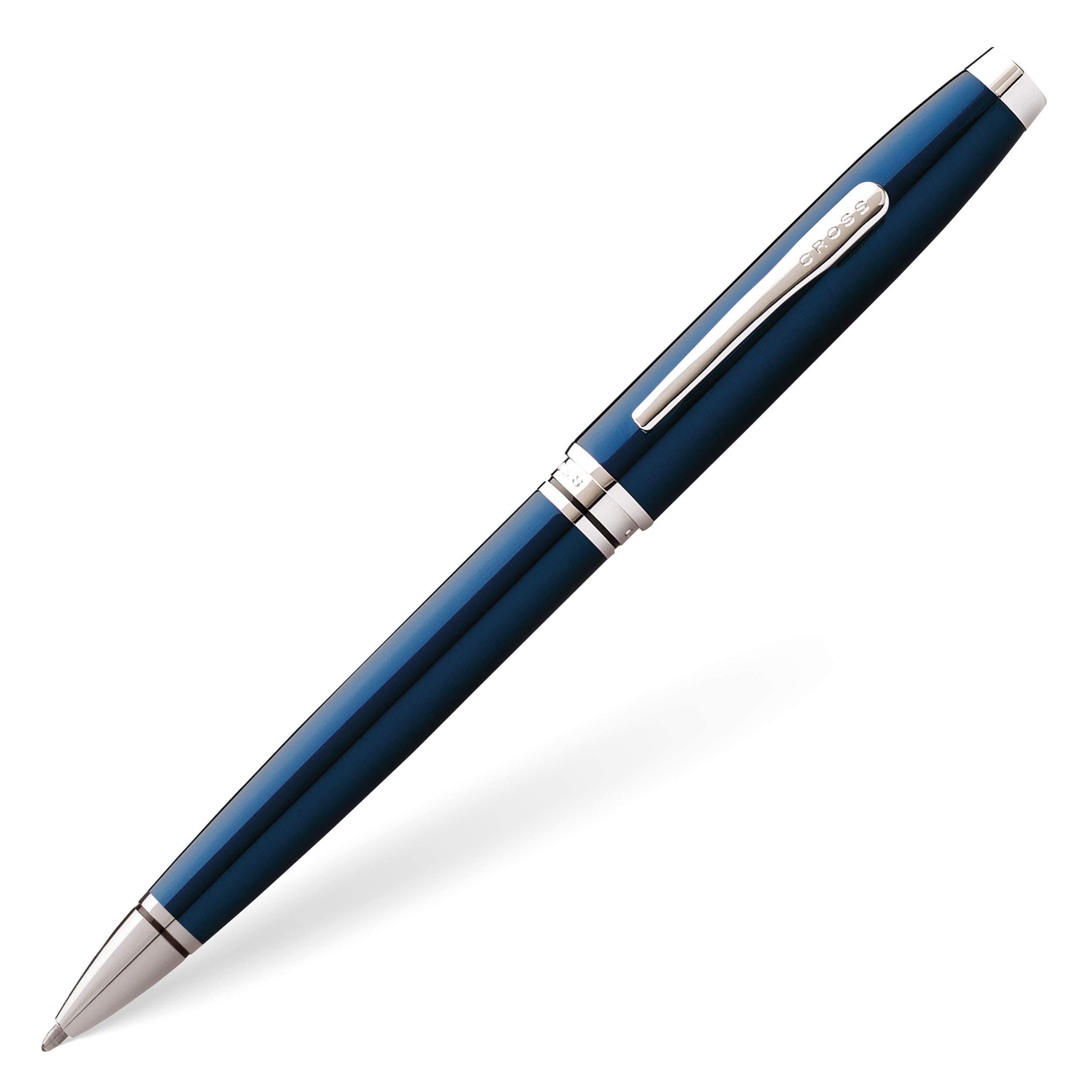 Coventry Blue Lacquer Ballpoint Pen - Refillable Pen for Smooth Writing - Professional, Elegant Accessory - Black Ink - Long-Lasting Use - Desk Essential