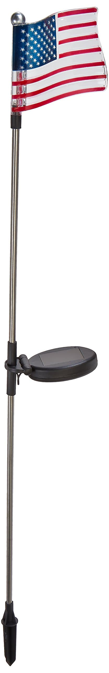 Tricod E2188 US Flag Solar Garden Stake Light, Medium, 2-Pack