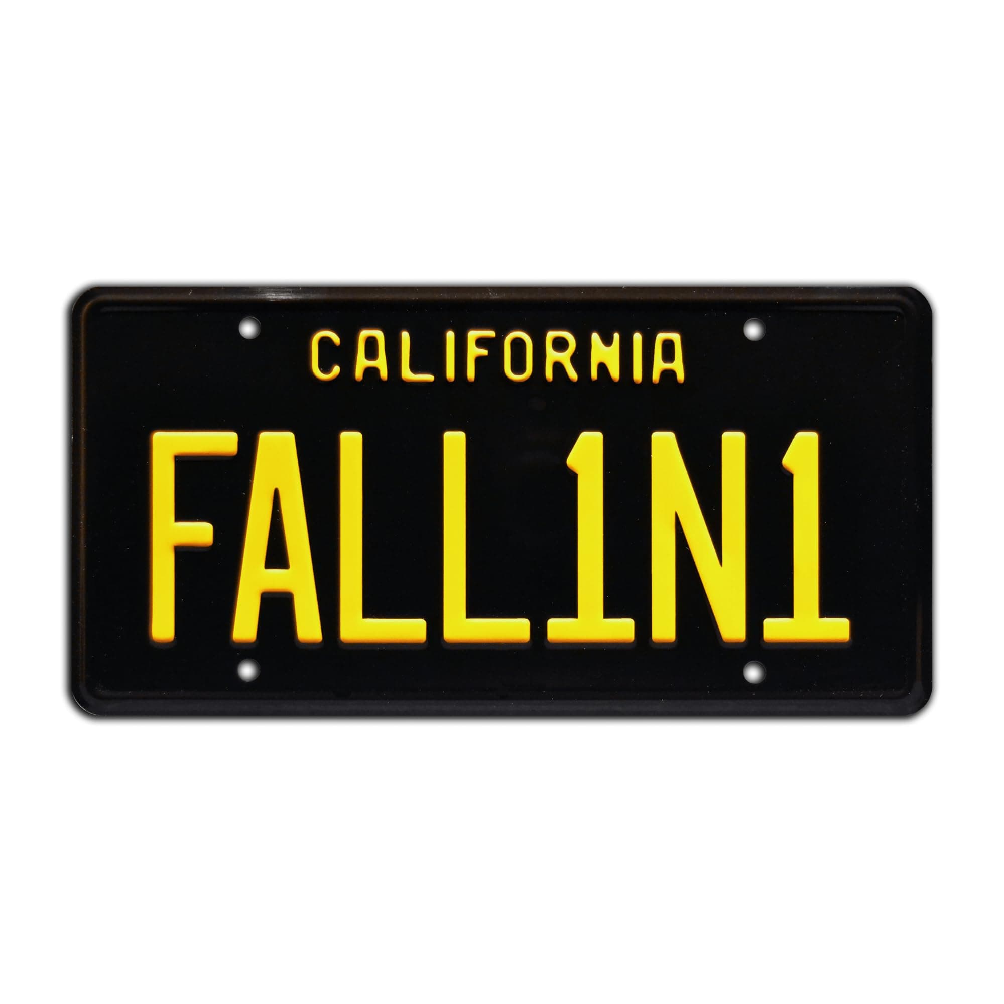 Celebrity Machines | Lucifer | FALL1N1 | Vanity Plate, Stamped Aluminum, Metal Decorative Tag, Corrosion Resistant, Quality Novelty Sign, Wall Decoration, Wall Hanging