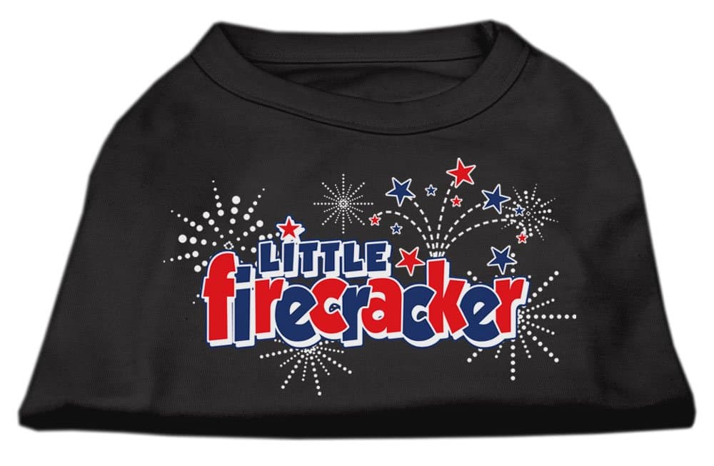 Mirage Pet Products Little Firecracker Screen Print Shirts Black M (12)