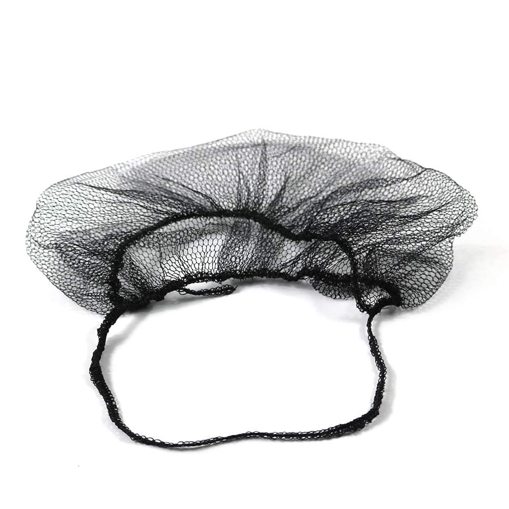 OKEKON 100 Pack Economical Disposable Beard Net/Protector Bouffant Non-Woven,Latex Free for Food Service and Kitchen Sanitary Supplies,Beard Cover Lightweight & Breathable Fits Most Men (Black)
