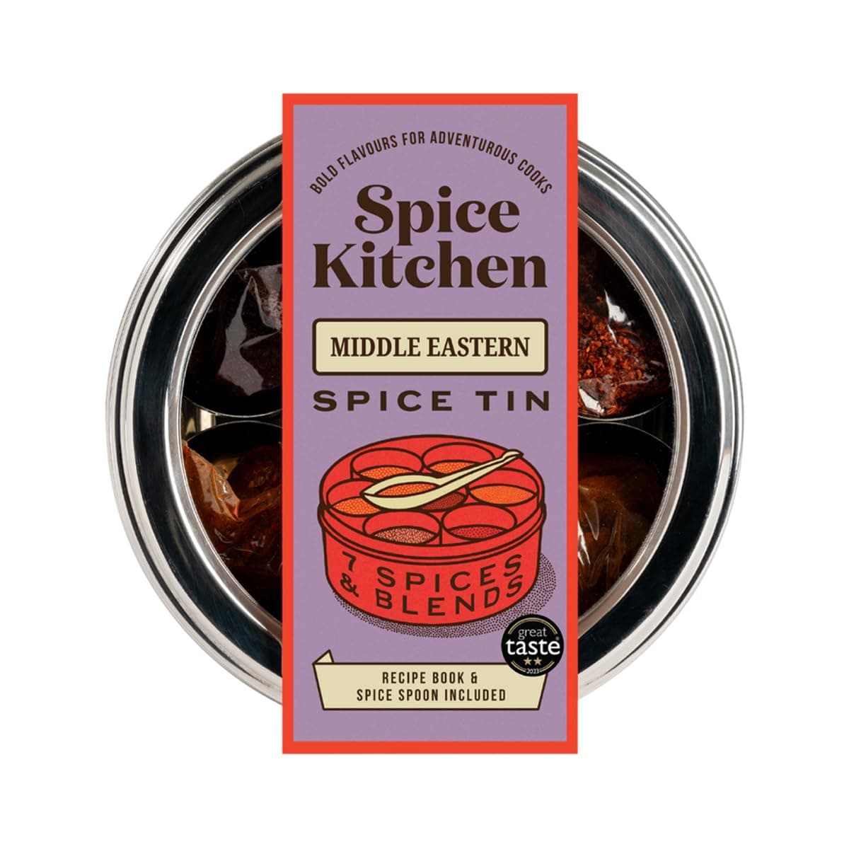 β Middle Eastern Spice Collection Spice Tin with 7 Cooking Spices & recipe booklet included