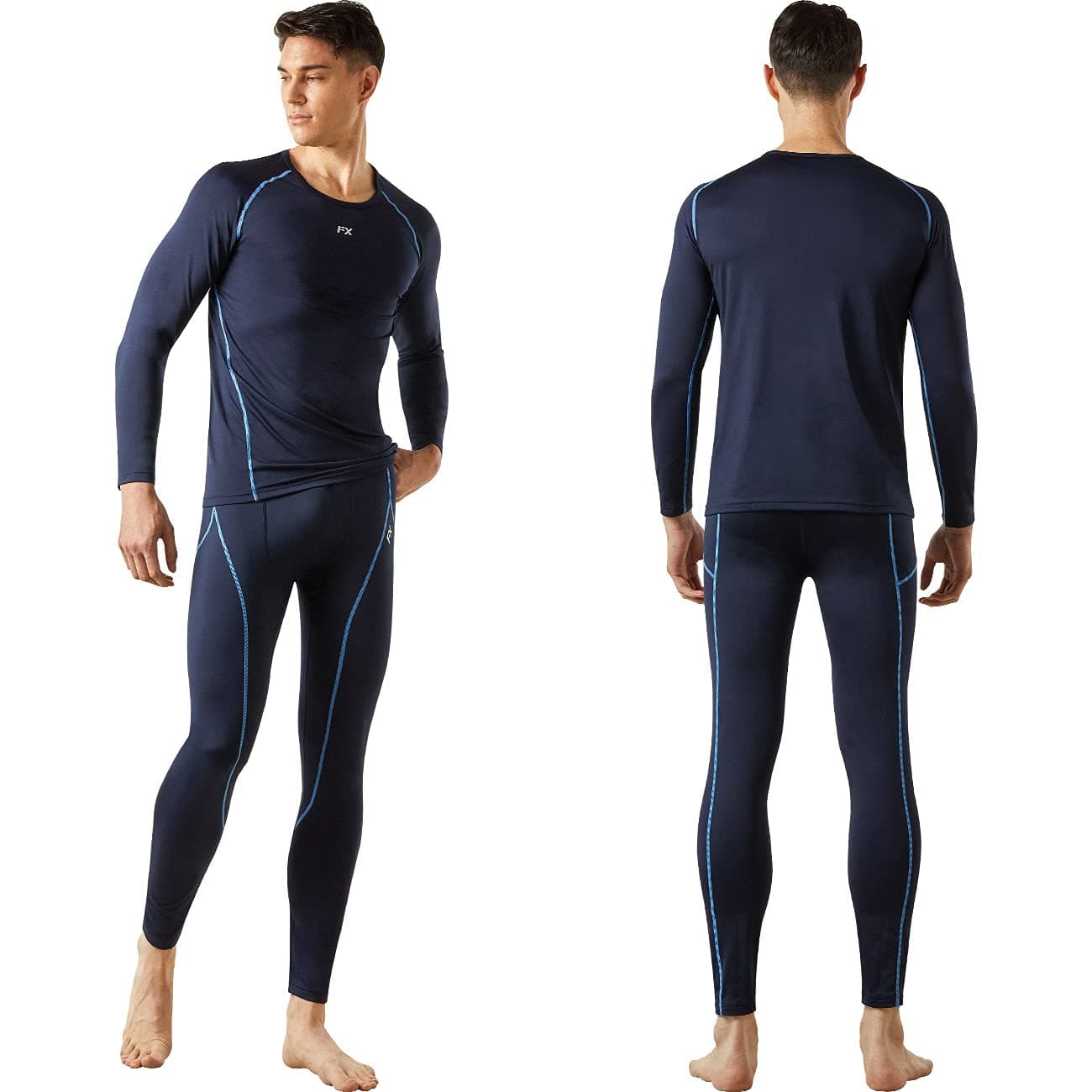 MAXHEAT Mens Thermal Underwear Long Johns Set with Fleece Lined