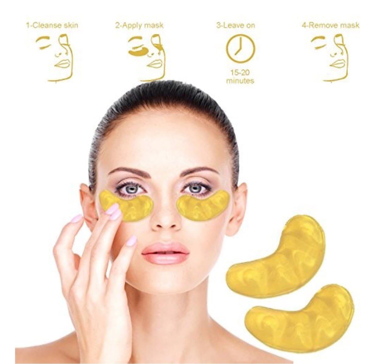 European Luxury 24K Nano Gold Bio Collagen Crystal Eye Mask 30 Pack