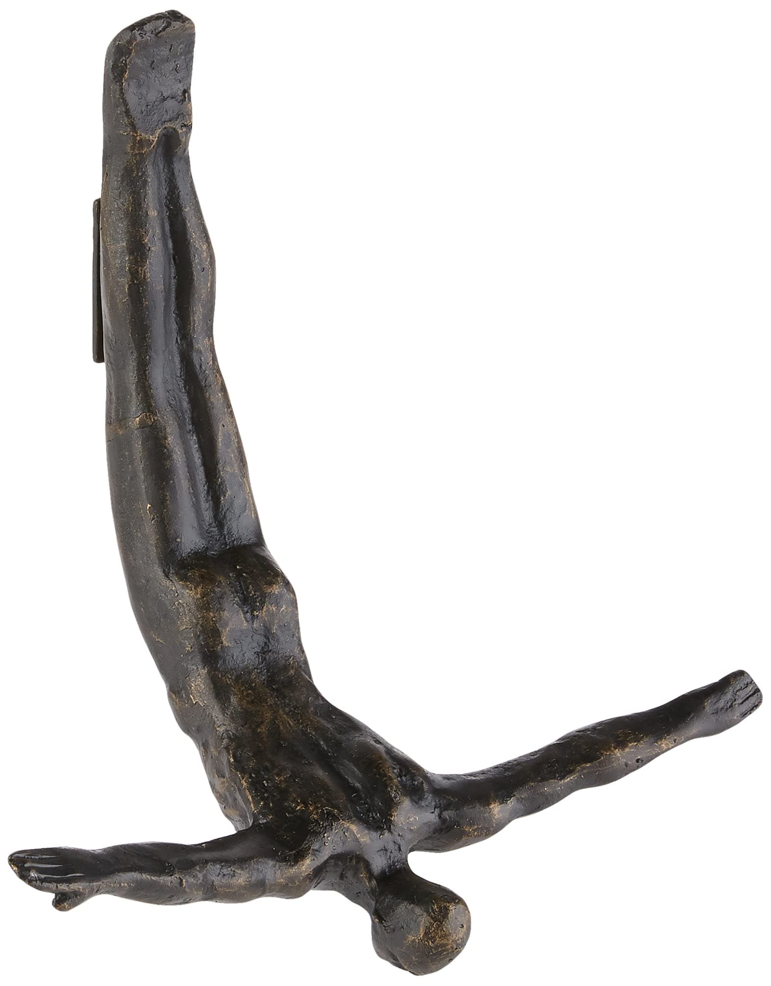 Global Views Wall Diver-Bronze, 4.00" x 10.25"