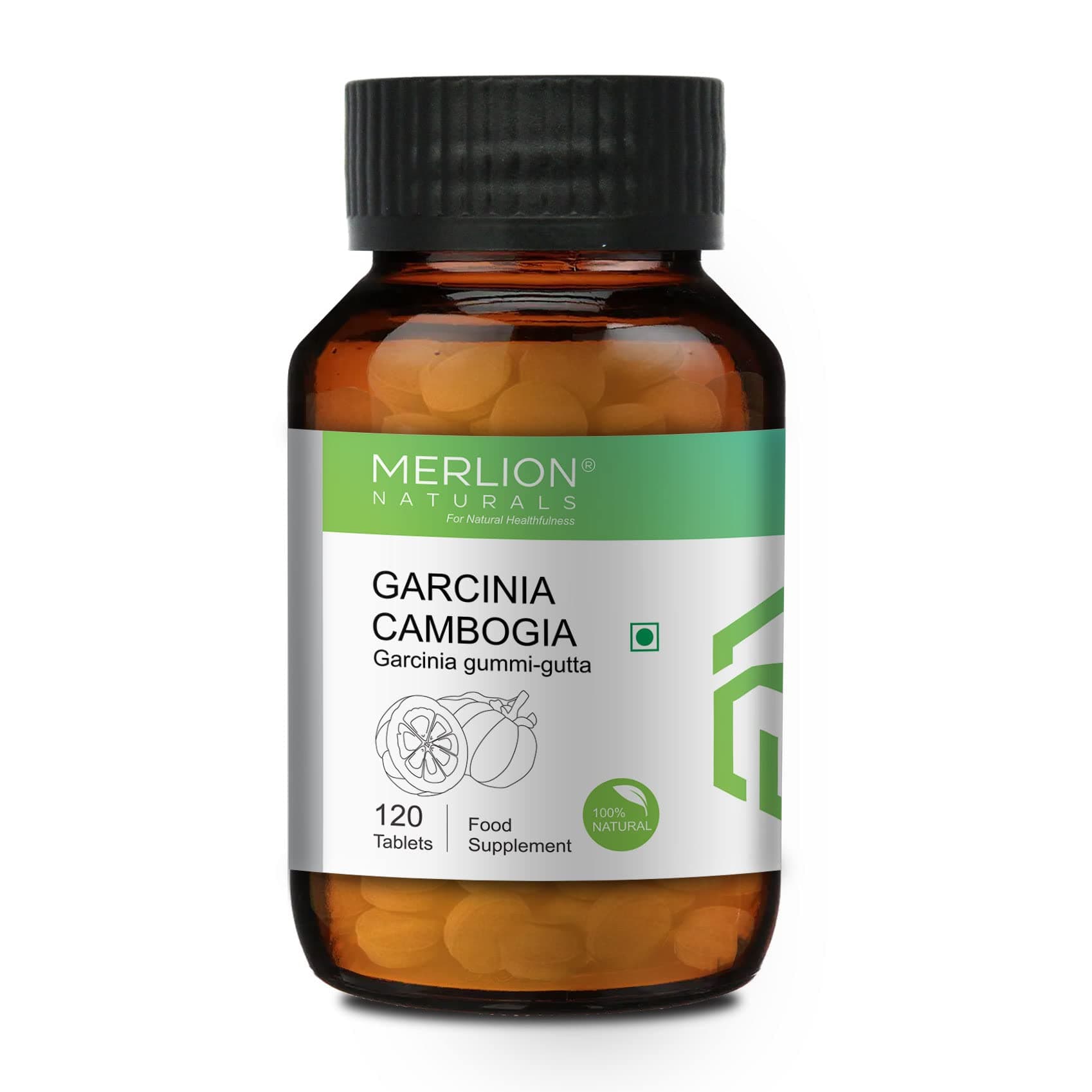 MERLION NATURALSGarcinia Cambogia Tablets, Garcinia Gummi-Gutta, All Natural, Pure Herbs 500mg x 120 Tablets