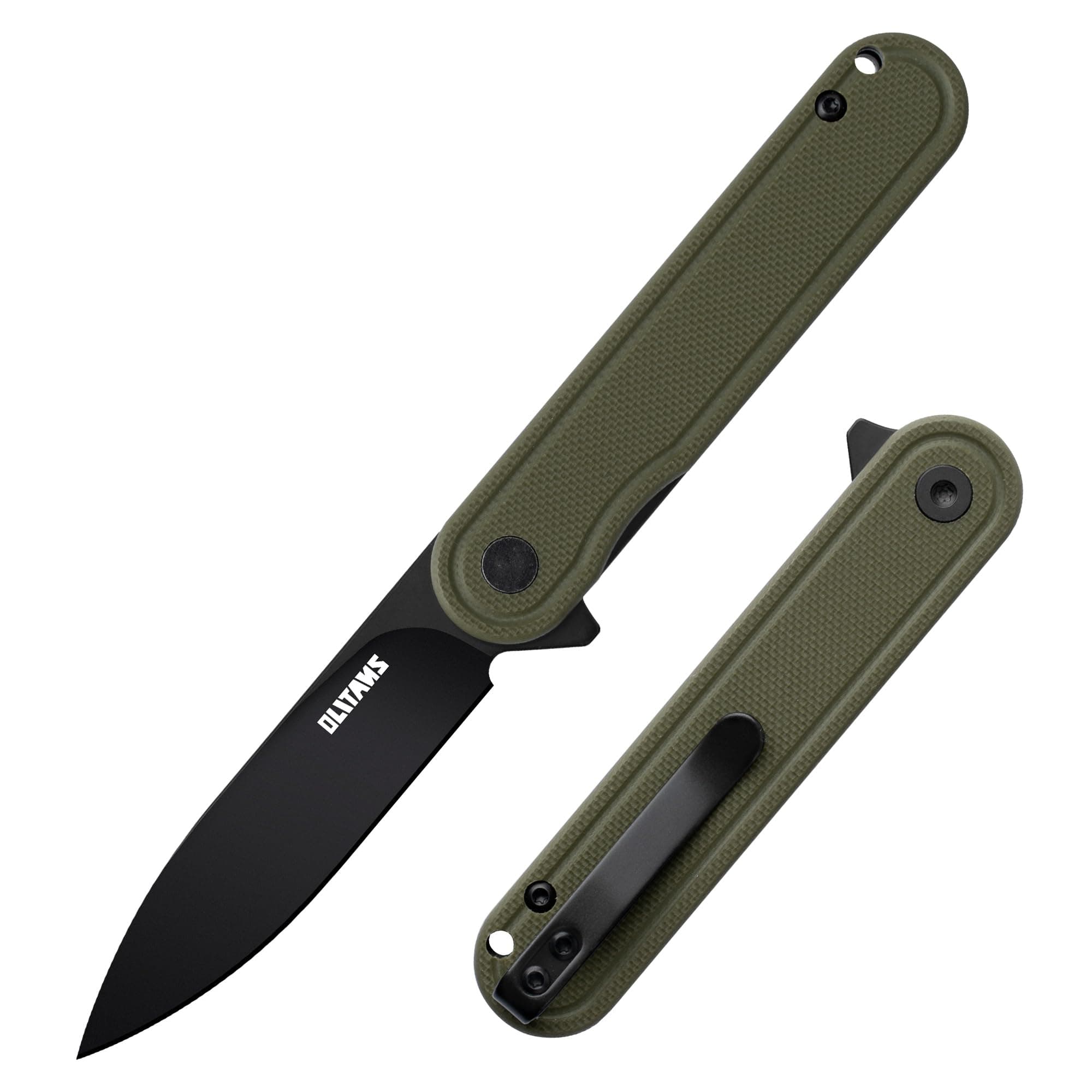 G040 Pocket Knife, 2.75'' D2 Steel Blade G10 handle, Small EDC Knife with Pocket Clip for Men Women, 2.1oz