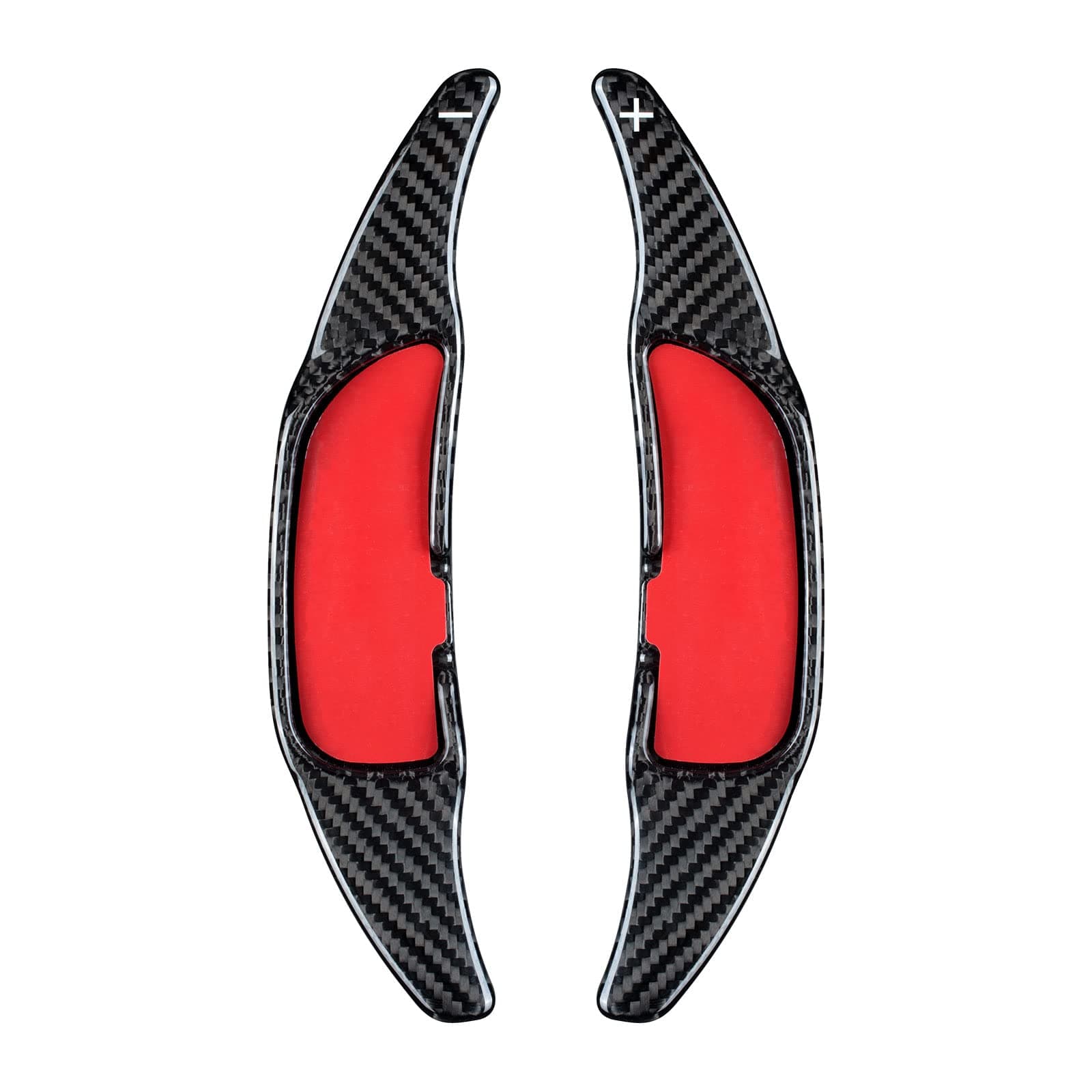 Genuine Carbon Fiber Paddle Shifter Extension Compatible with Mercedes Benz AMG CLA GLC C43 C63 S G63 A B C E Class,Steering Shift Paddles Interior Trim Accessories fits for Benz AMG,Black